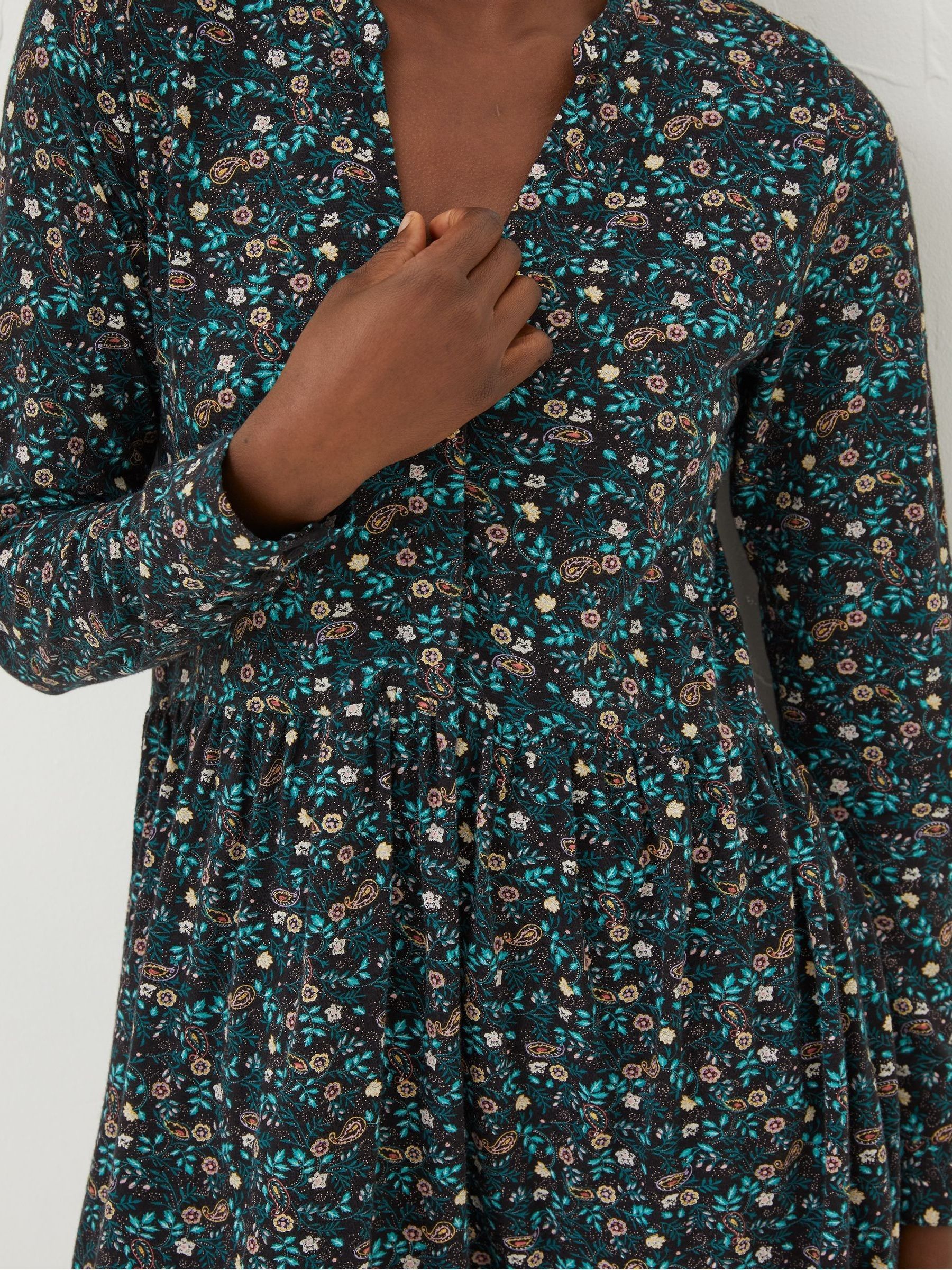 Black Elsie Evergreen Jersey Dress - Image 4 of 5