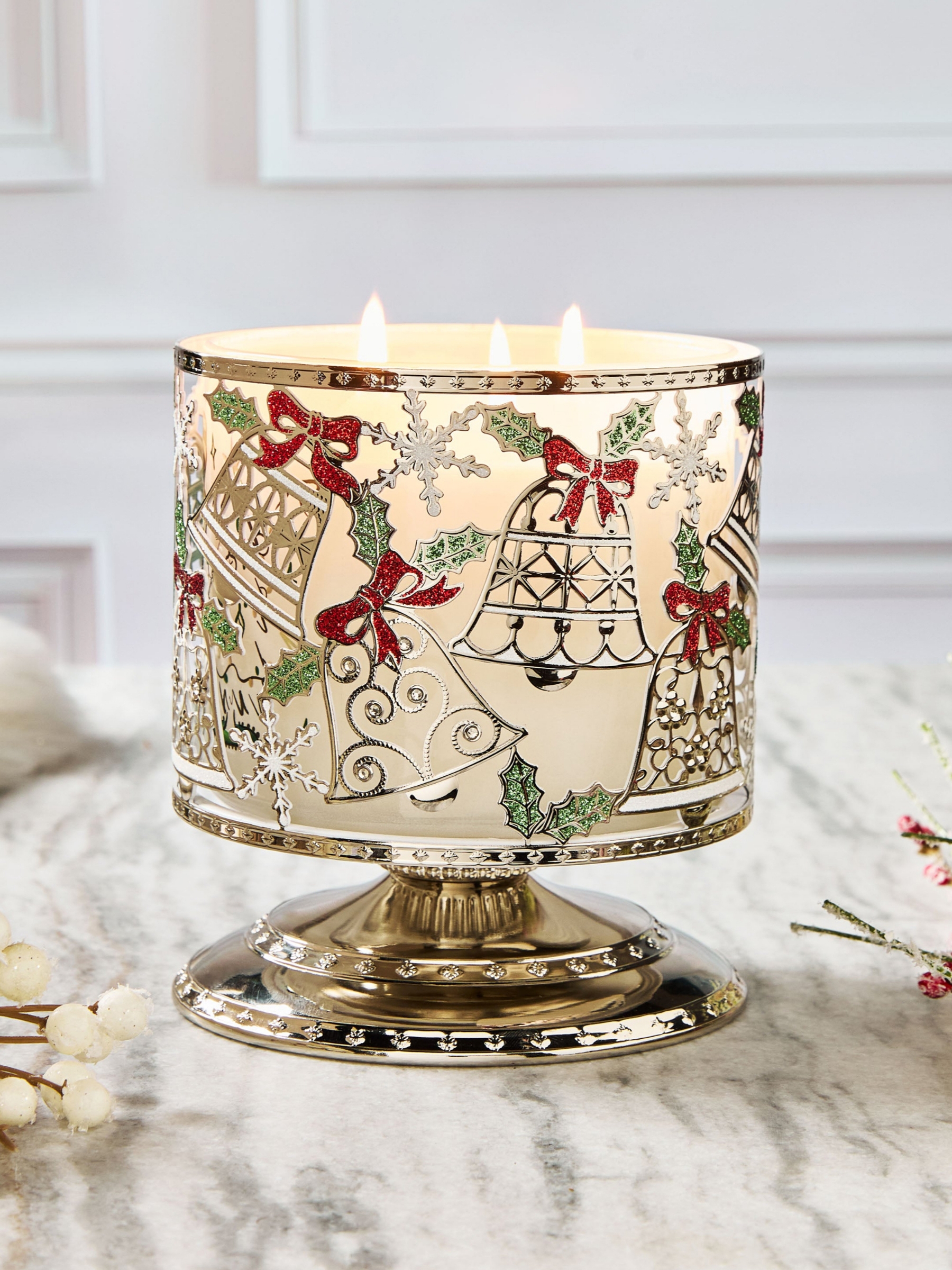 Bling Bells 3-Wick Candle Holder - Image 3 of 4