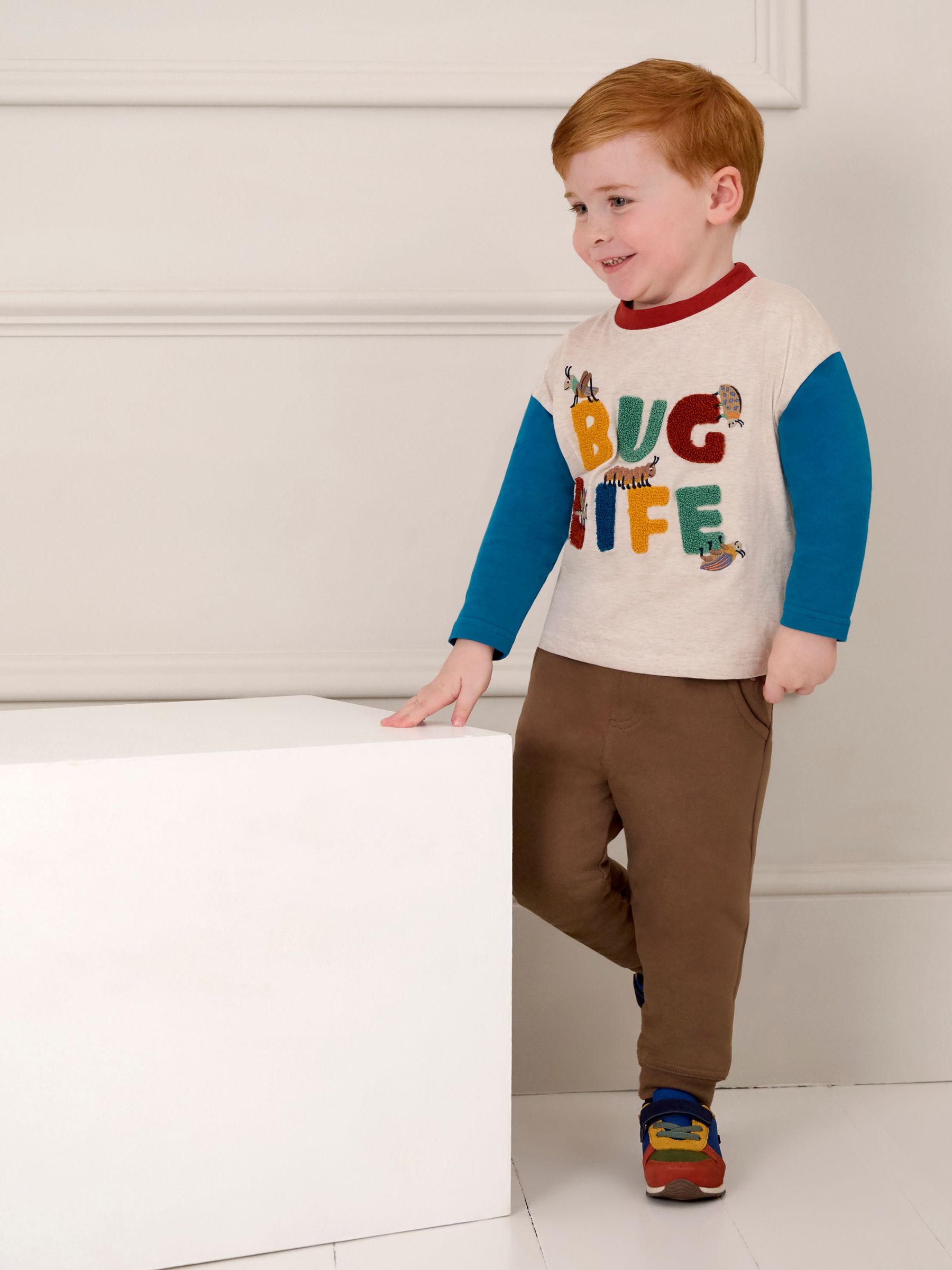 Brown & Natural 100% Cotton Joggers 2 Pack - Image 3 of 8