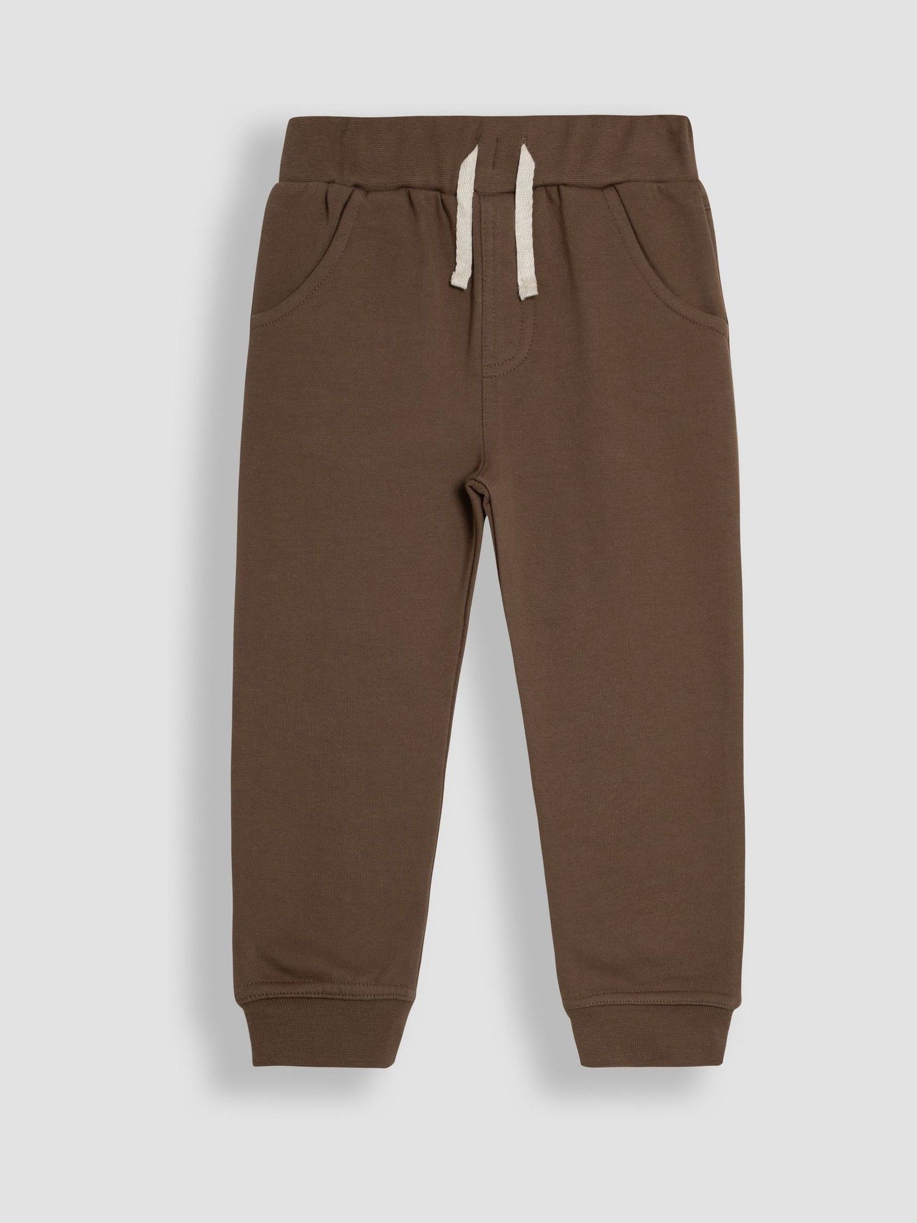 Brown & Natural 100% Cotton Joggers 2 Pack - Image 5 of 8