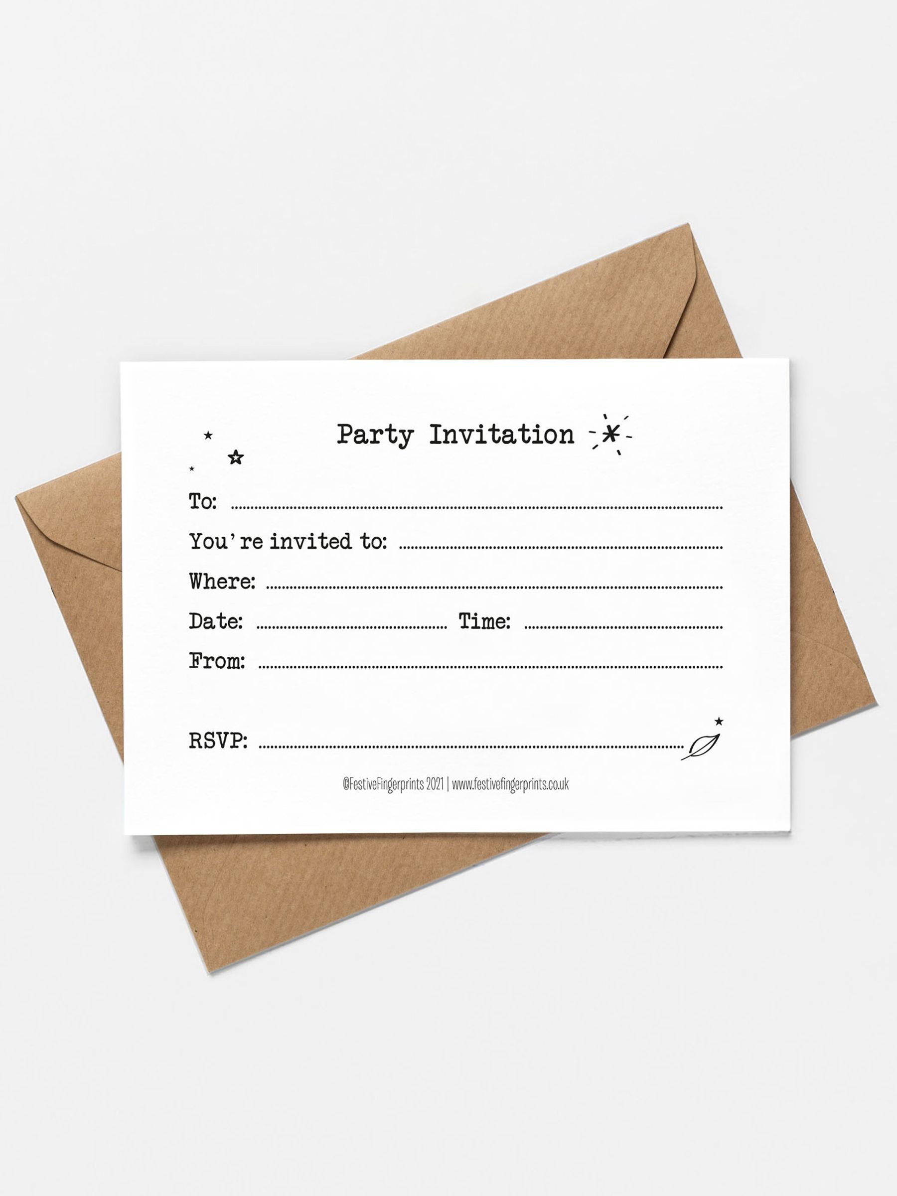 Festive Fingerprints Jungle Animals Invitation Card Making Kit - Image 2 of 3