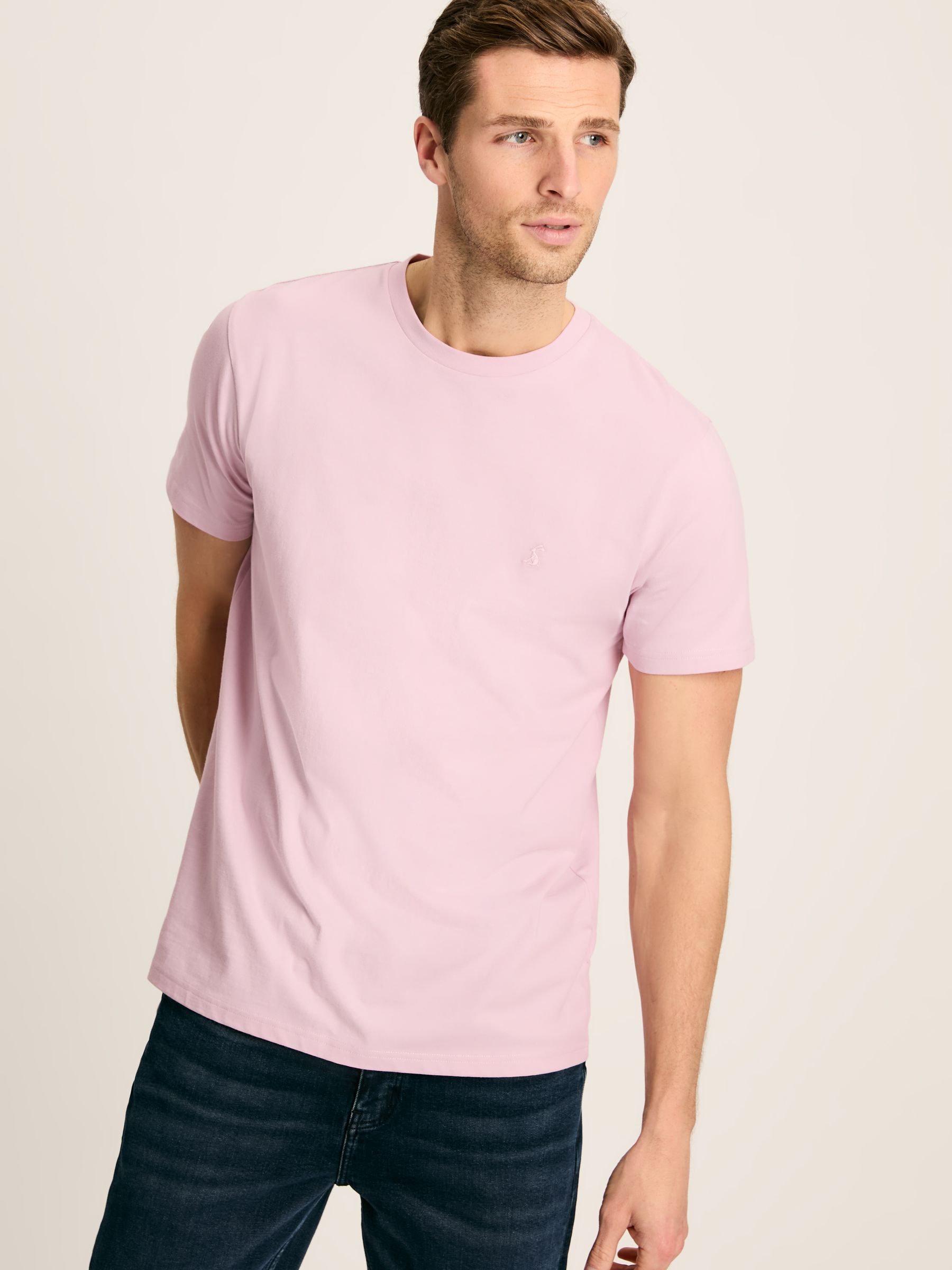 Denton Pink Jersey Crew Neck T-Shirt - Image 1 of 4