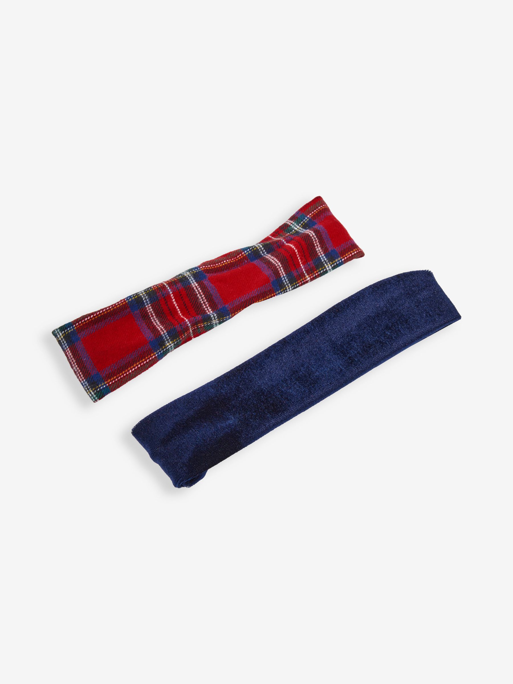 2-Pack Tartan Hairbands in Navy - Image 2 of 3
