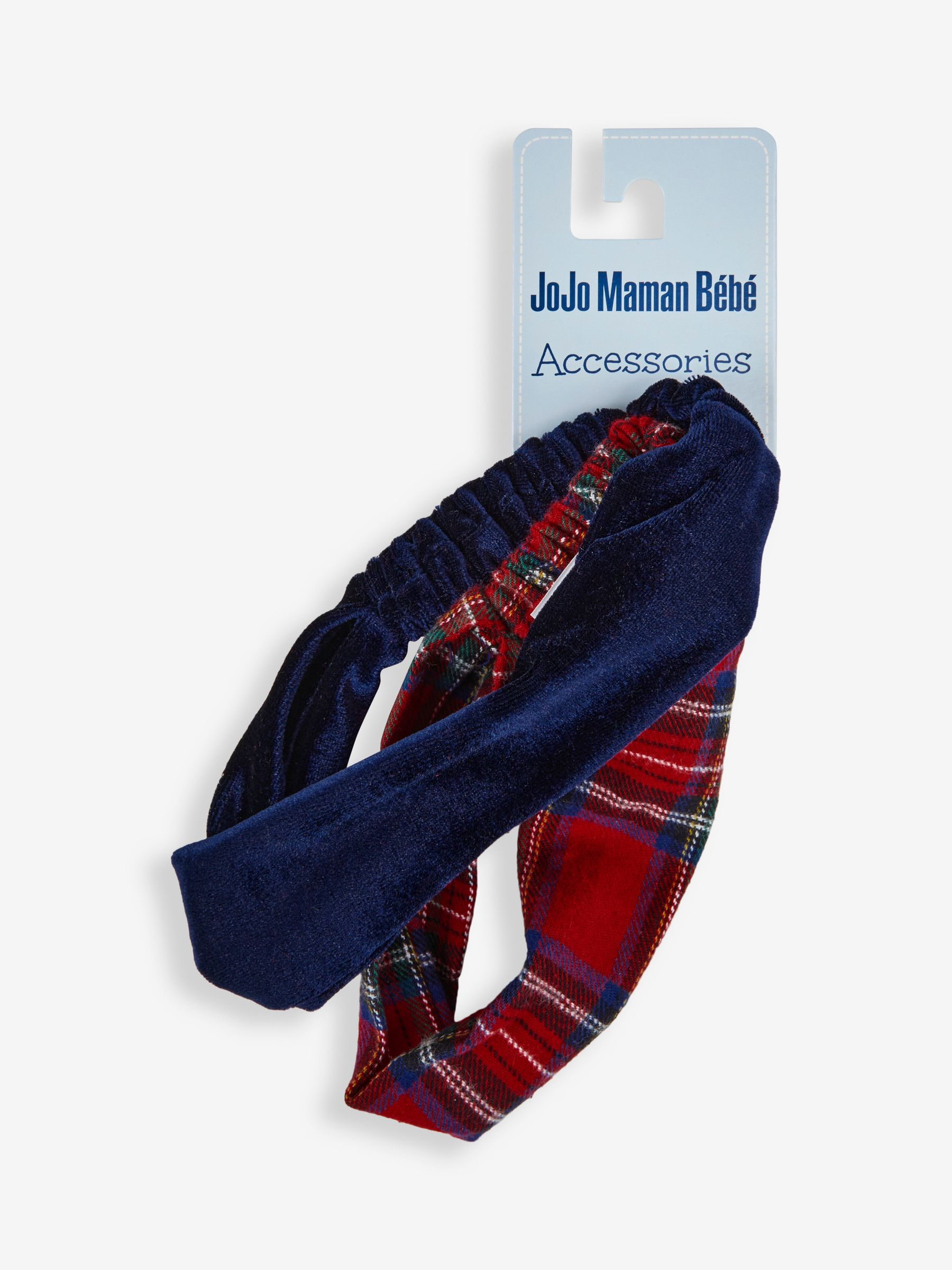 2-Pack Tartan Hairbands in Navy - Image 3 of 3