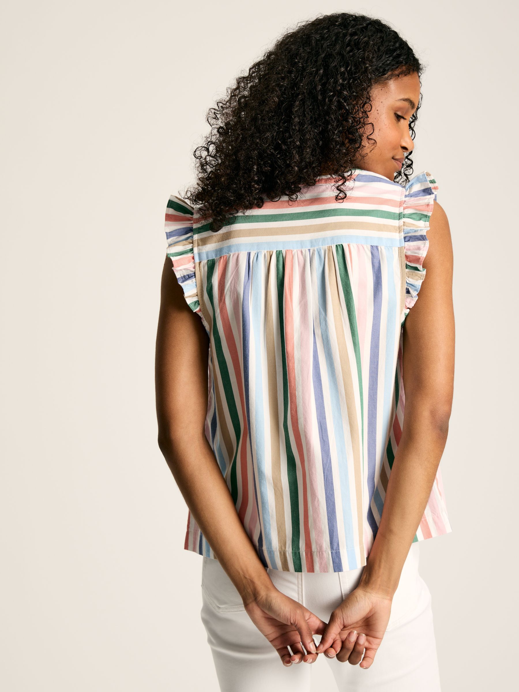 Cynthia Stripe Cotton Blouse - Image 2 of 7