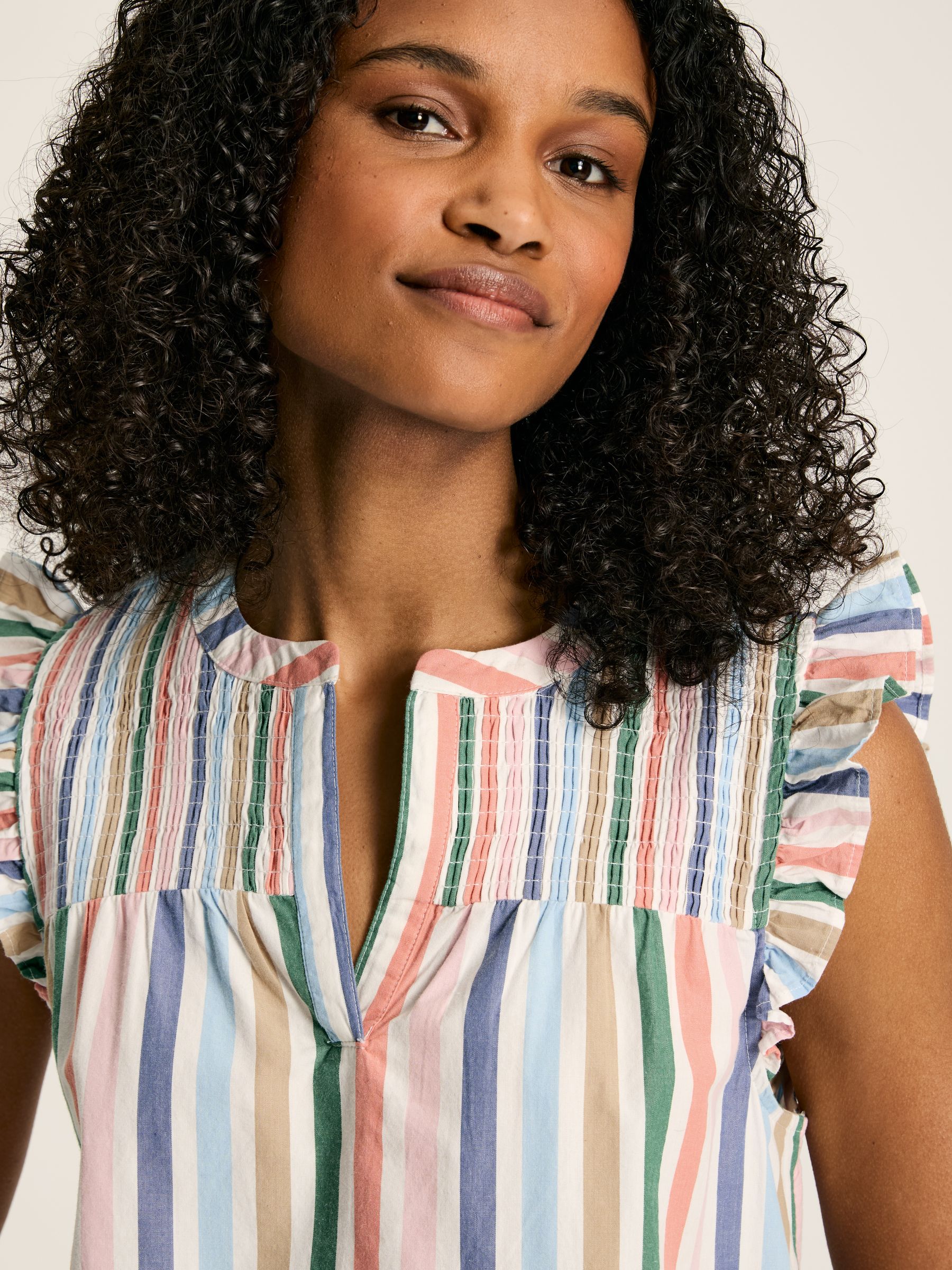 Cynthia Stripe Cotton Blouse - Image 5 of 7