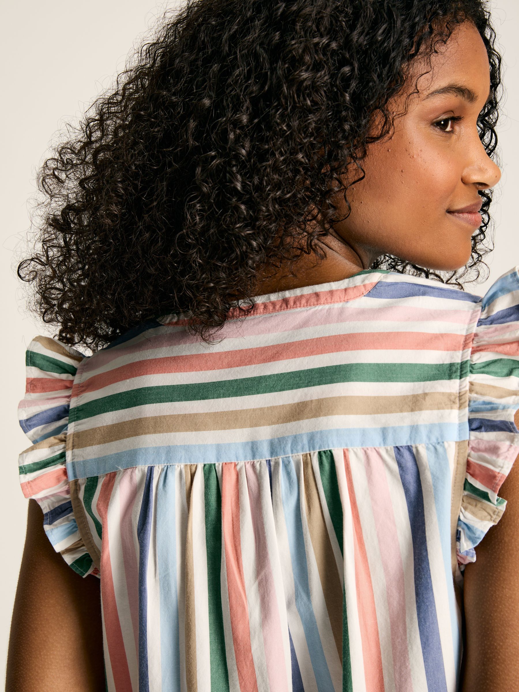 Cynthia Stripe Cotton Blouse - Image 6 of 7