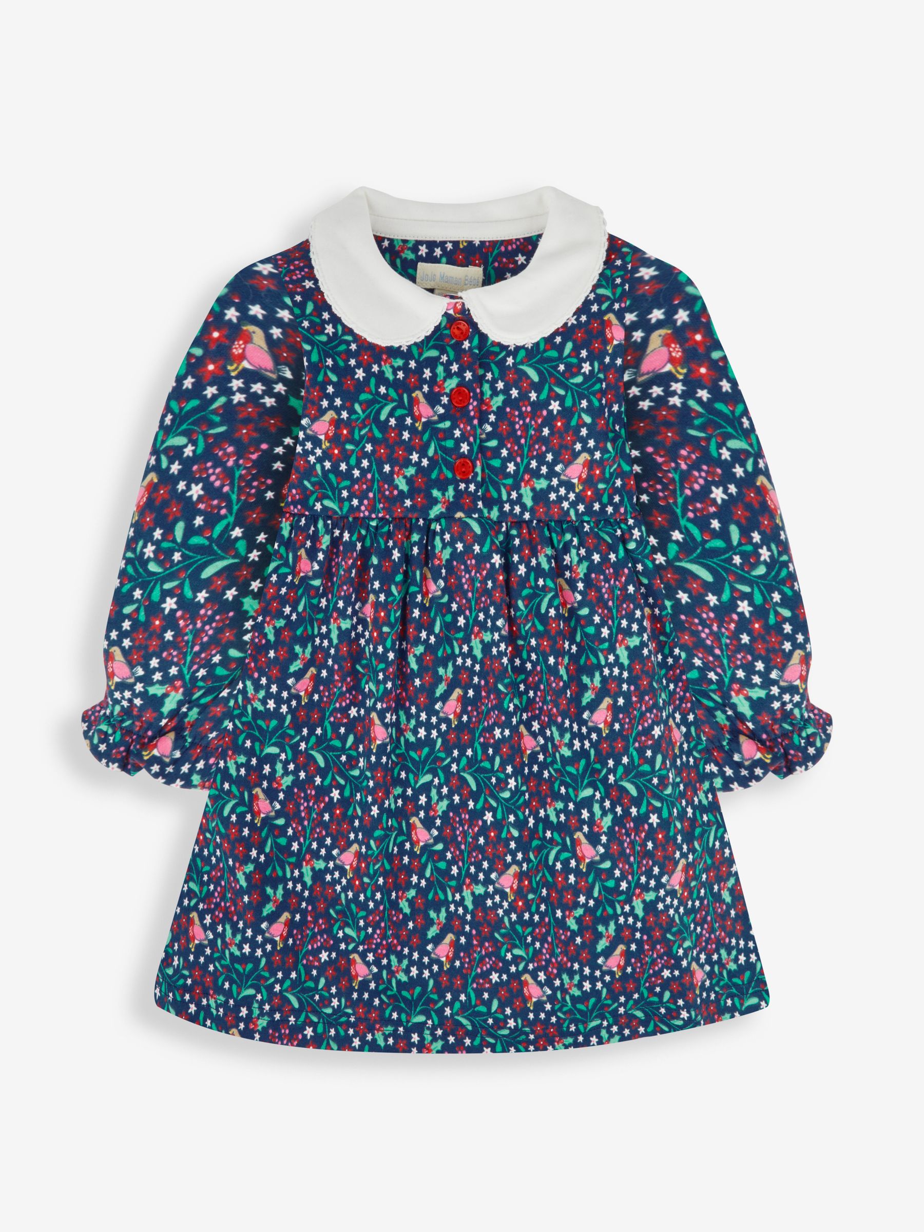 Navy Girls' Pretty Robin Pet In Pocket Peter Pan Dress - Image 1 of 3