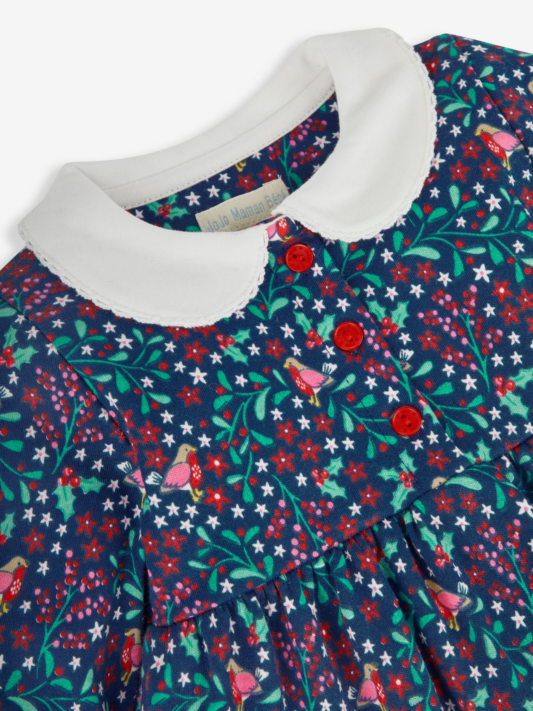 Navy Girls' Pretty Robin Pet In Pocket Peter Pan Dress - Image 2 of 3