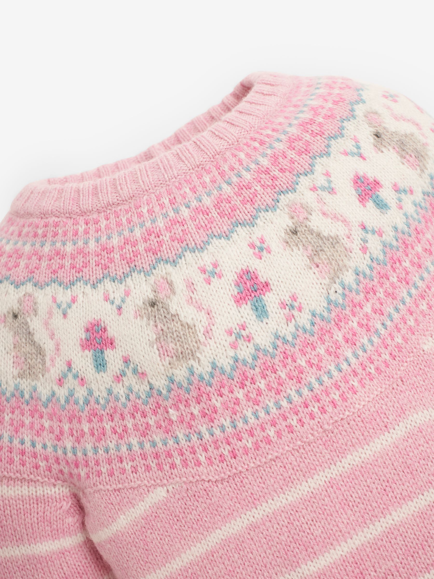 Rose Mouse Fairisle Pattern Knitted Baby All-In-One - Image 2 of 2