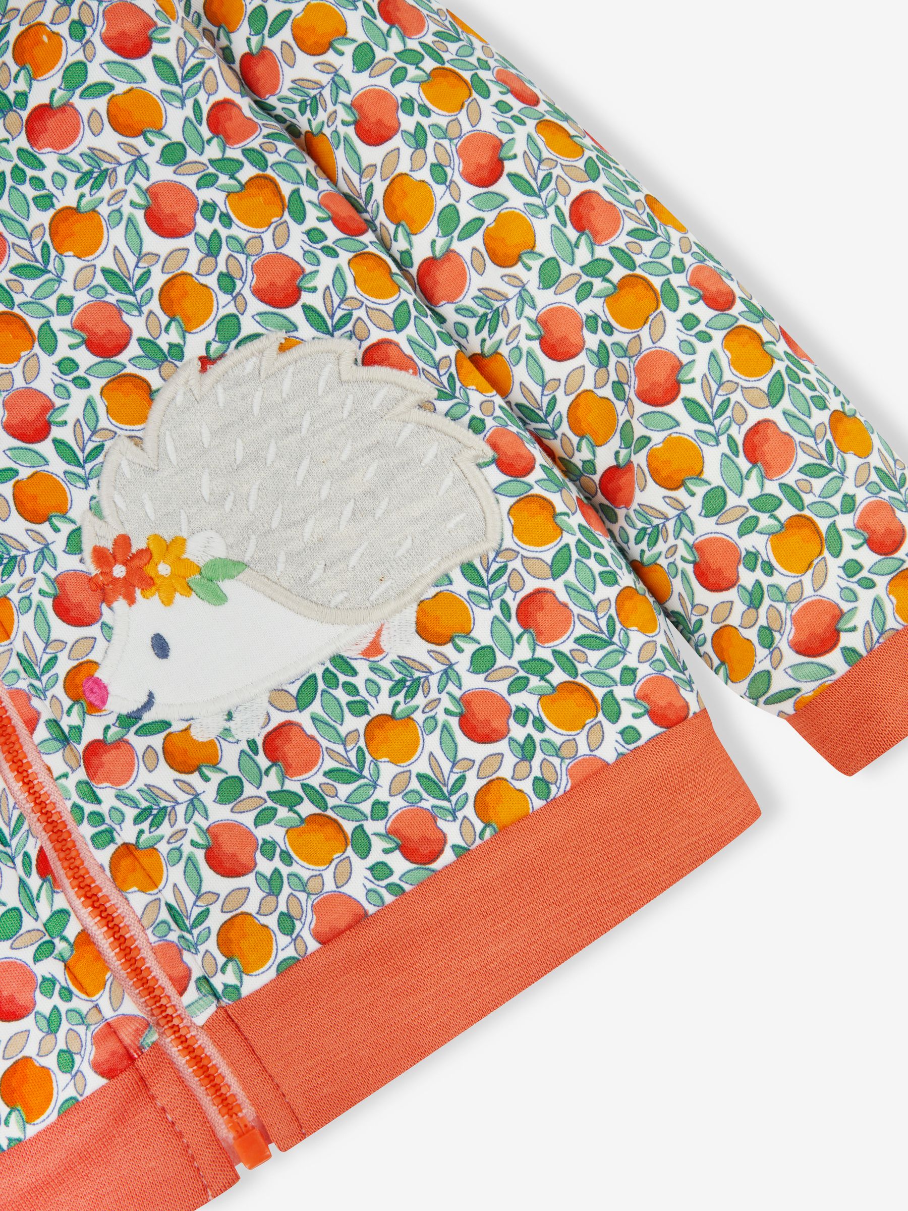 Rust Orange Floral Hedgehog Cosy Hoodie - Image 4 of 4