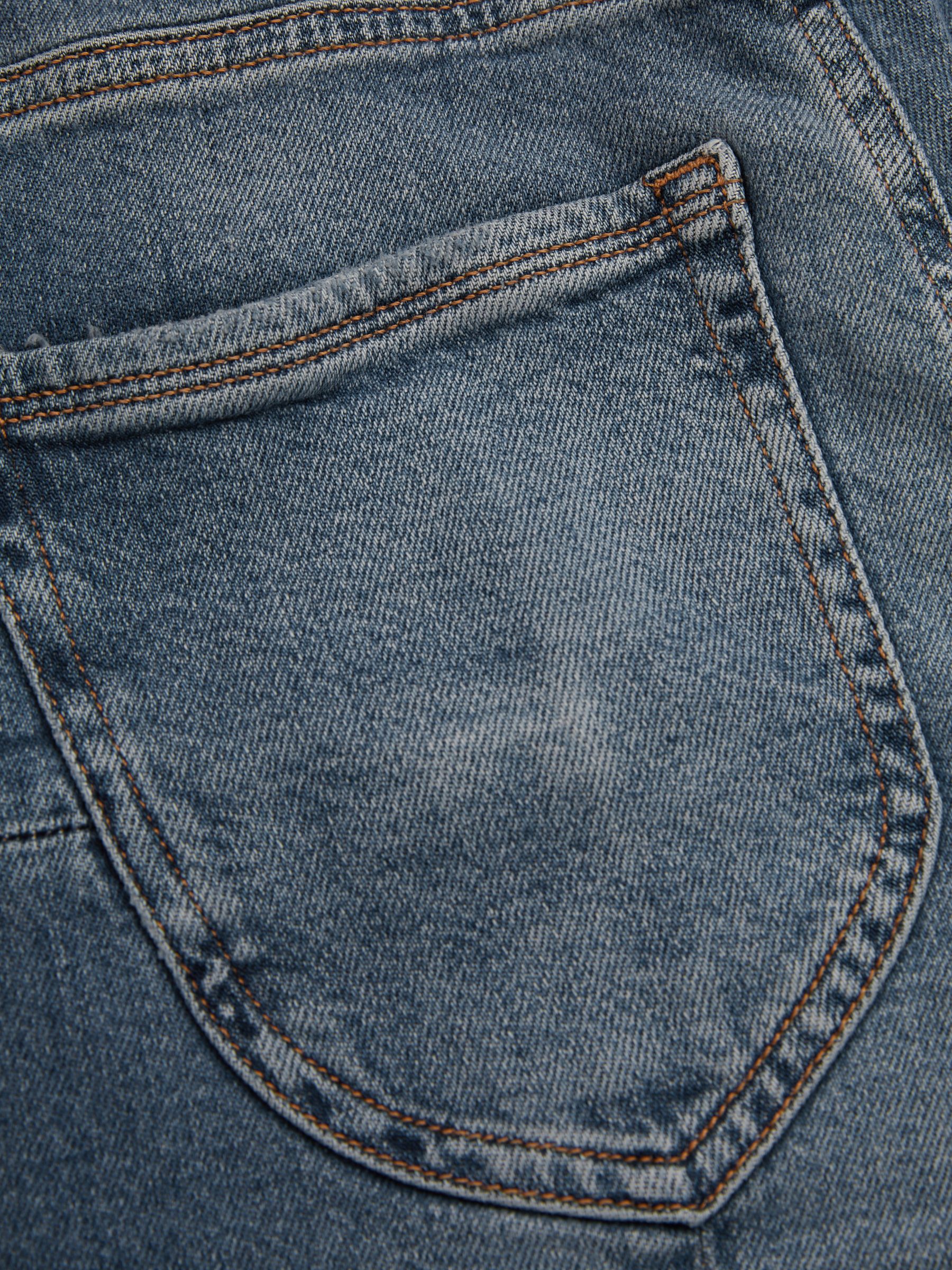 Good American High Rise Distressed Palazzo Jeans in Blue - Image 6 of 6