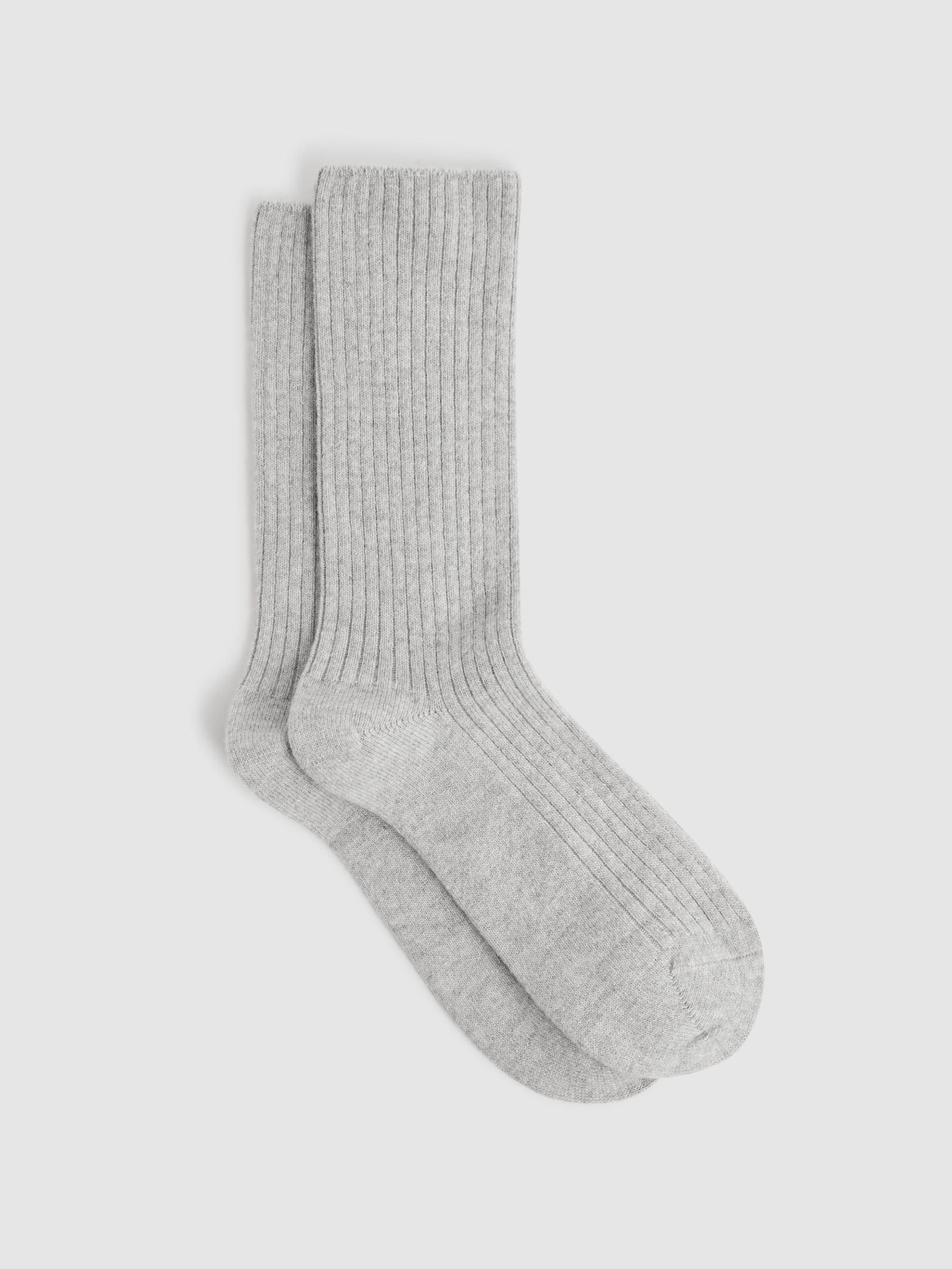 Ribbed Wool Blend Socks in Ivory - Image 1 of 3