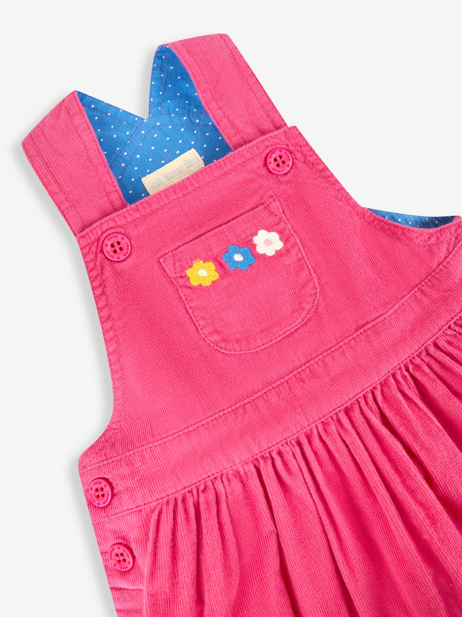 Raspberry Girls' Dino Appliqué Cord Pinafore Dress - Image 3 of 4