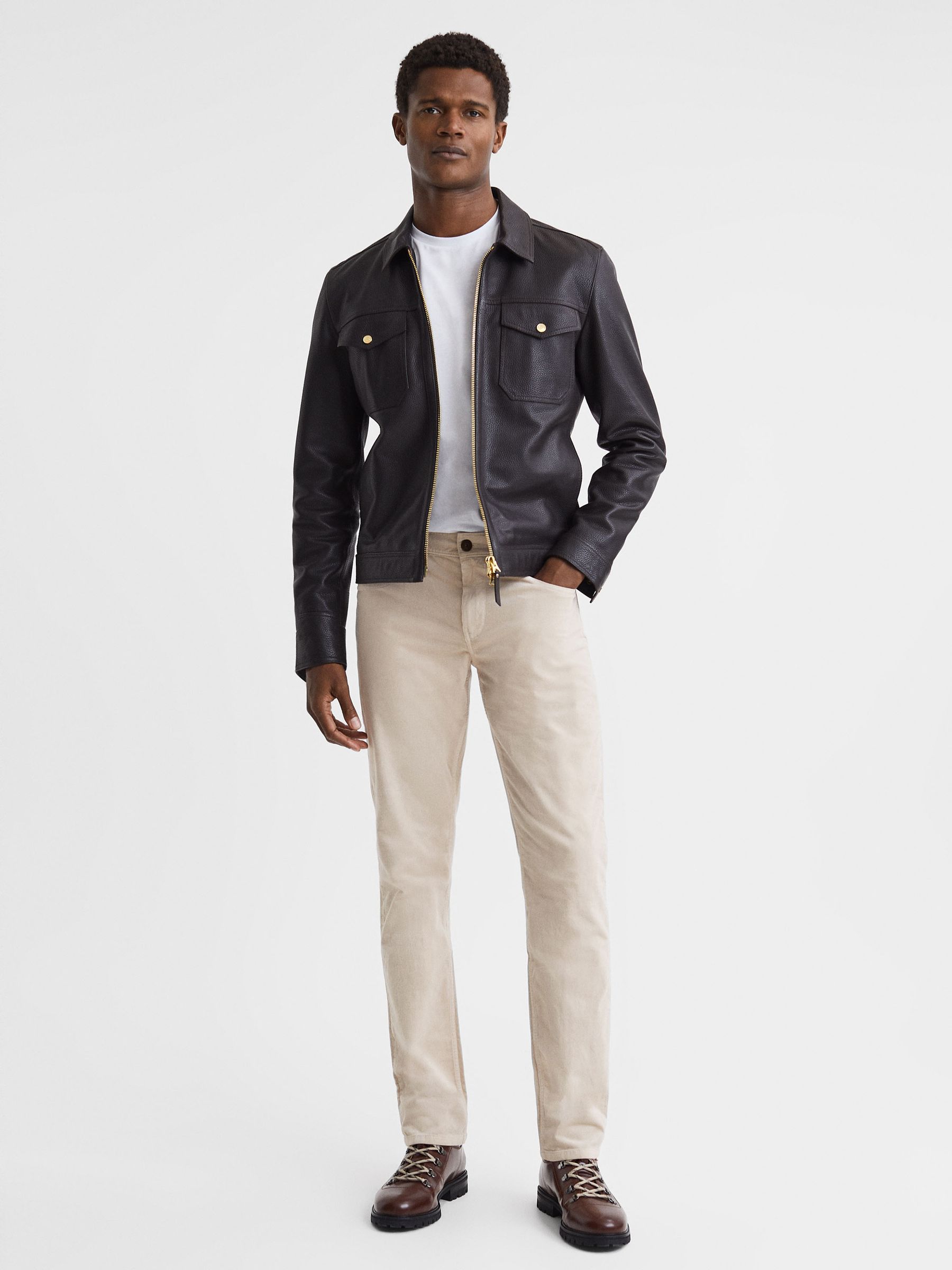 Paige Corduroy Jeans in Ivory Cream - Image 3 of 6