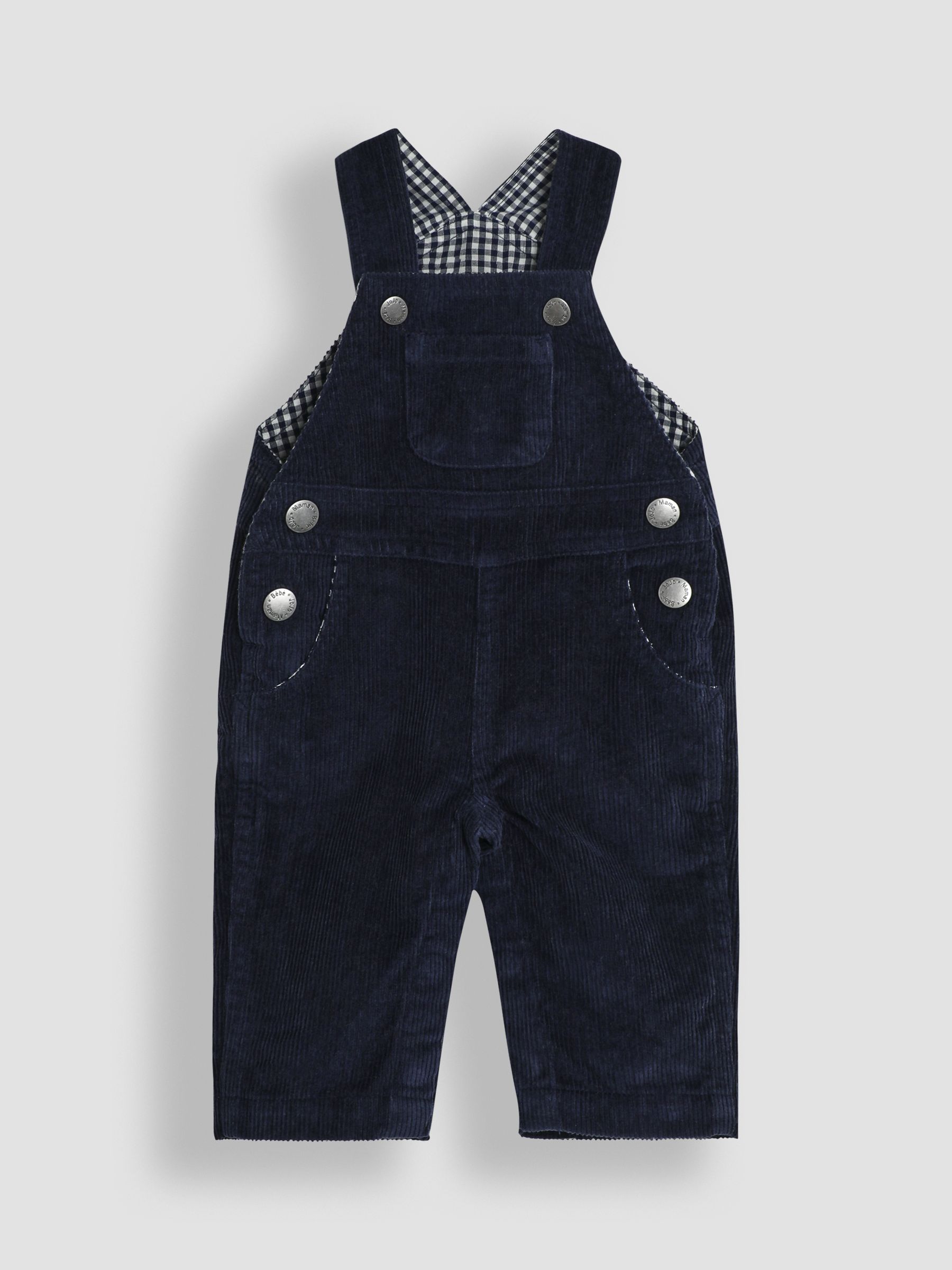 Navy Blue 2-Piece Classic Cord Dungarees & Stripe Top Set - Image 2 of 6