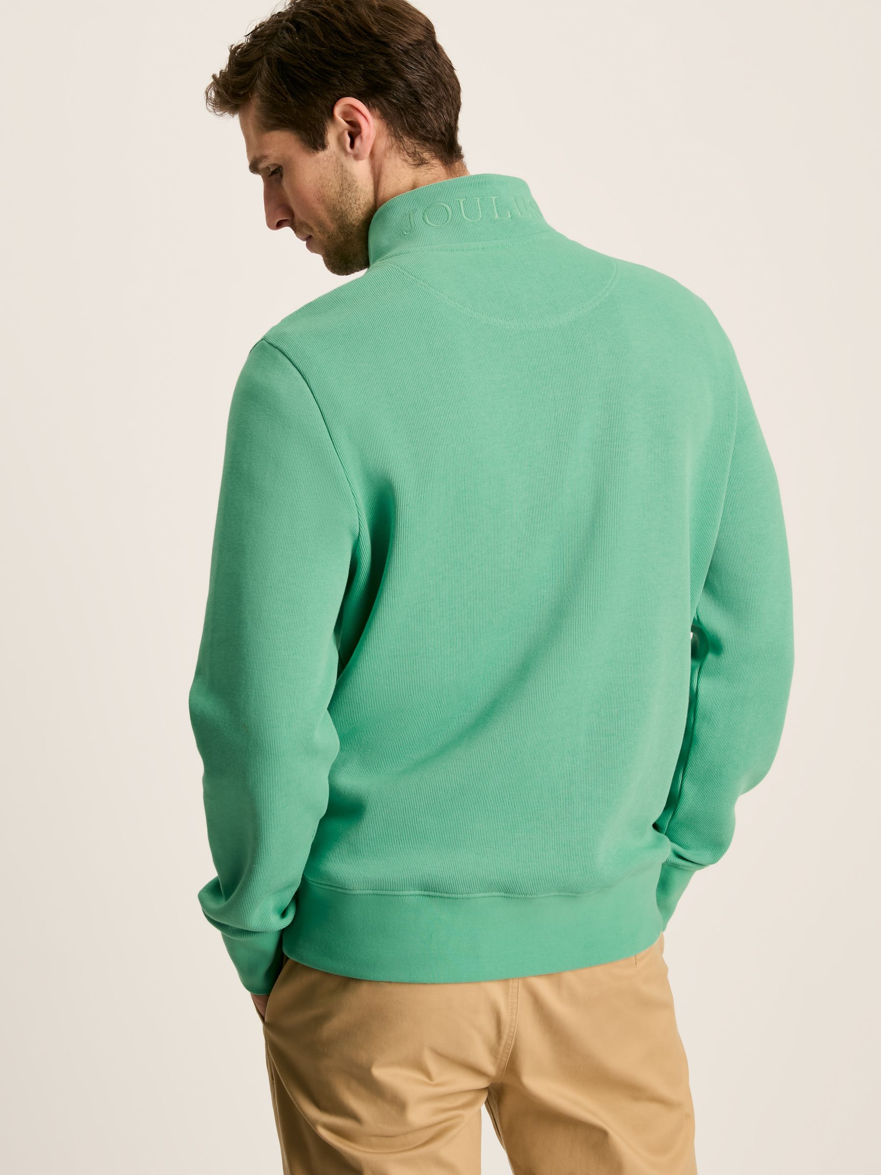Alistair Green Quarter Zip Cotton Sweatshirt - Image 2 of 6