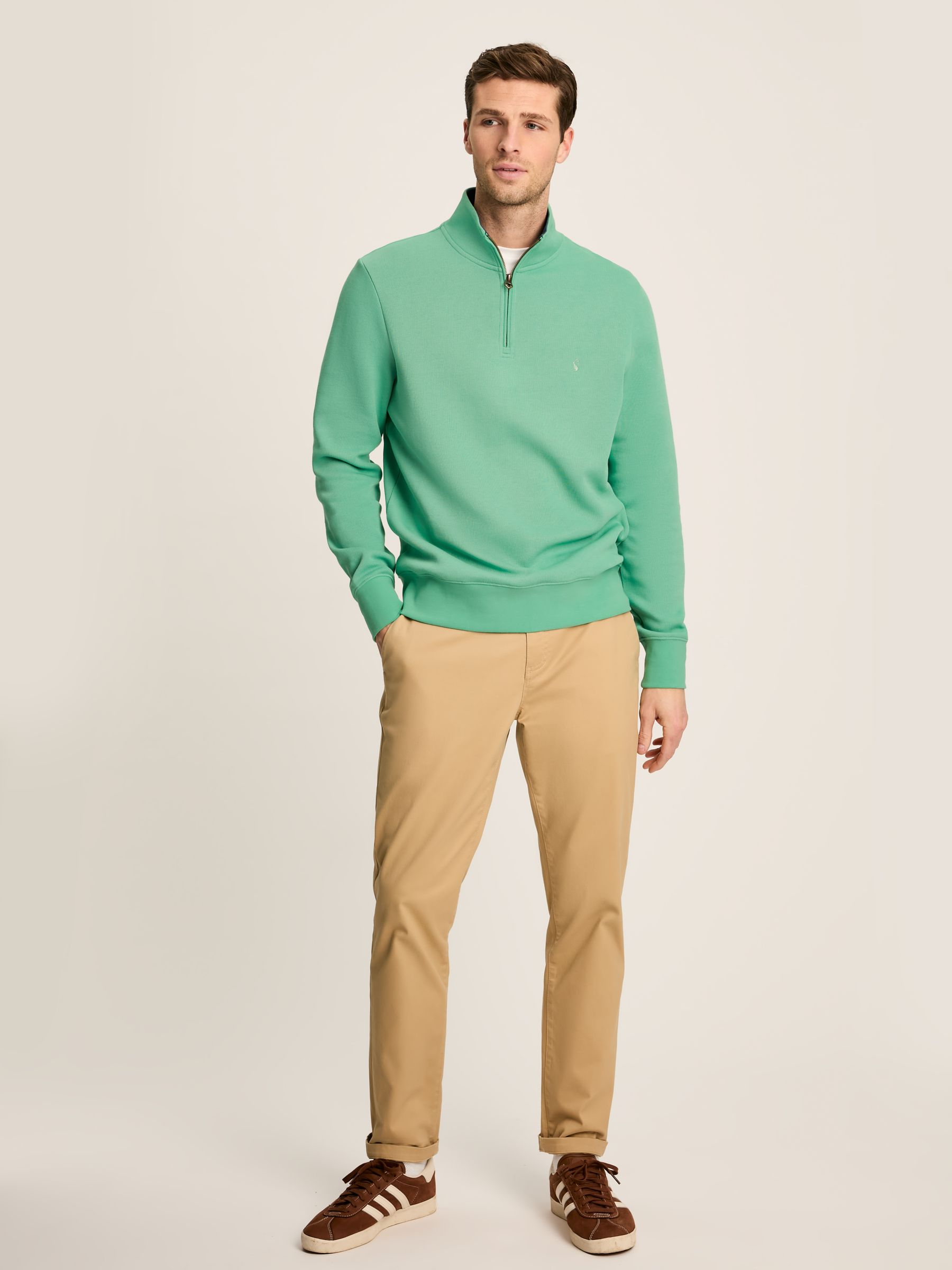 Alistair Green Quarter Zip Cotton Sweatshirt - Image 3 of 6