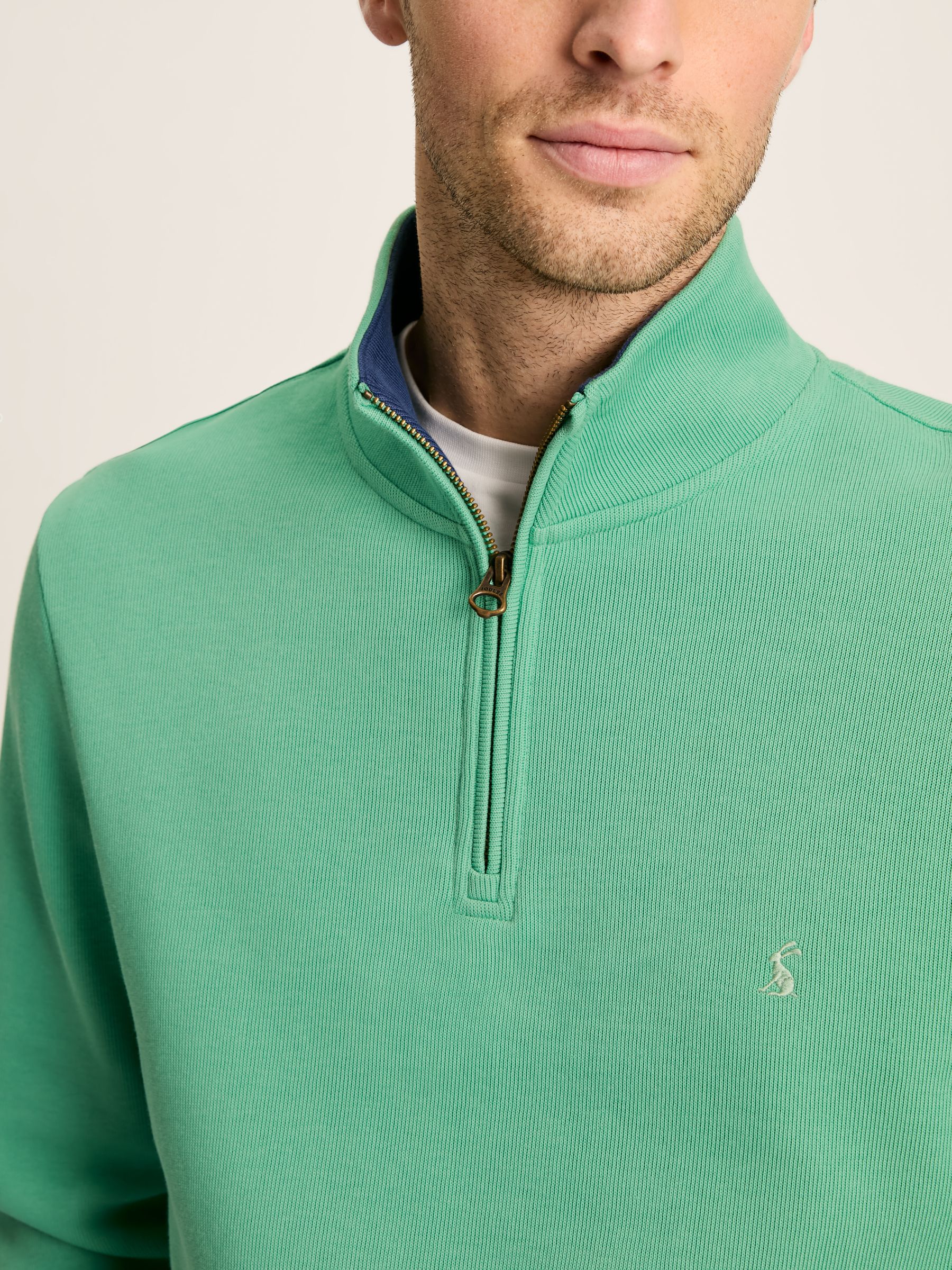 Alistair Green Quarter Zip Cotton Sweatshirt - Image 5 of 6