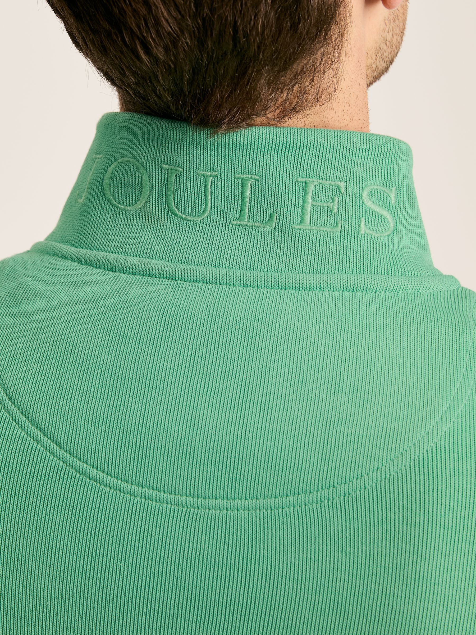 Alistair Green Quarter Zip Cotton Sweatshirt - Image 6 of 6