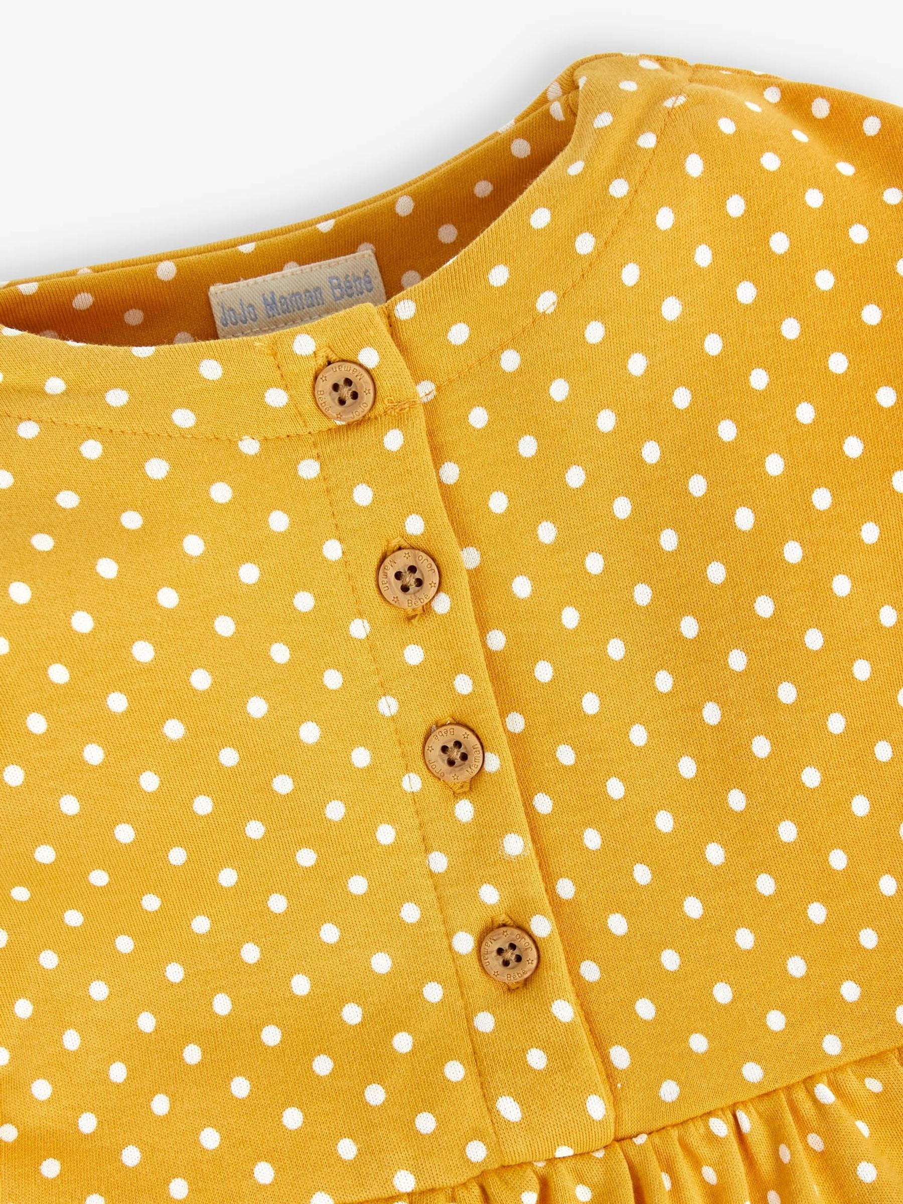 Yellow Spot Button Front Dress - Image 2 of 4