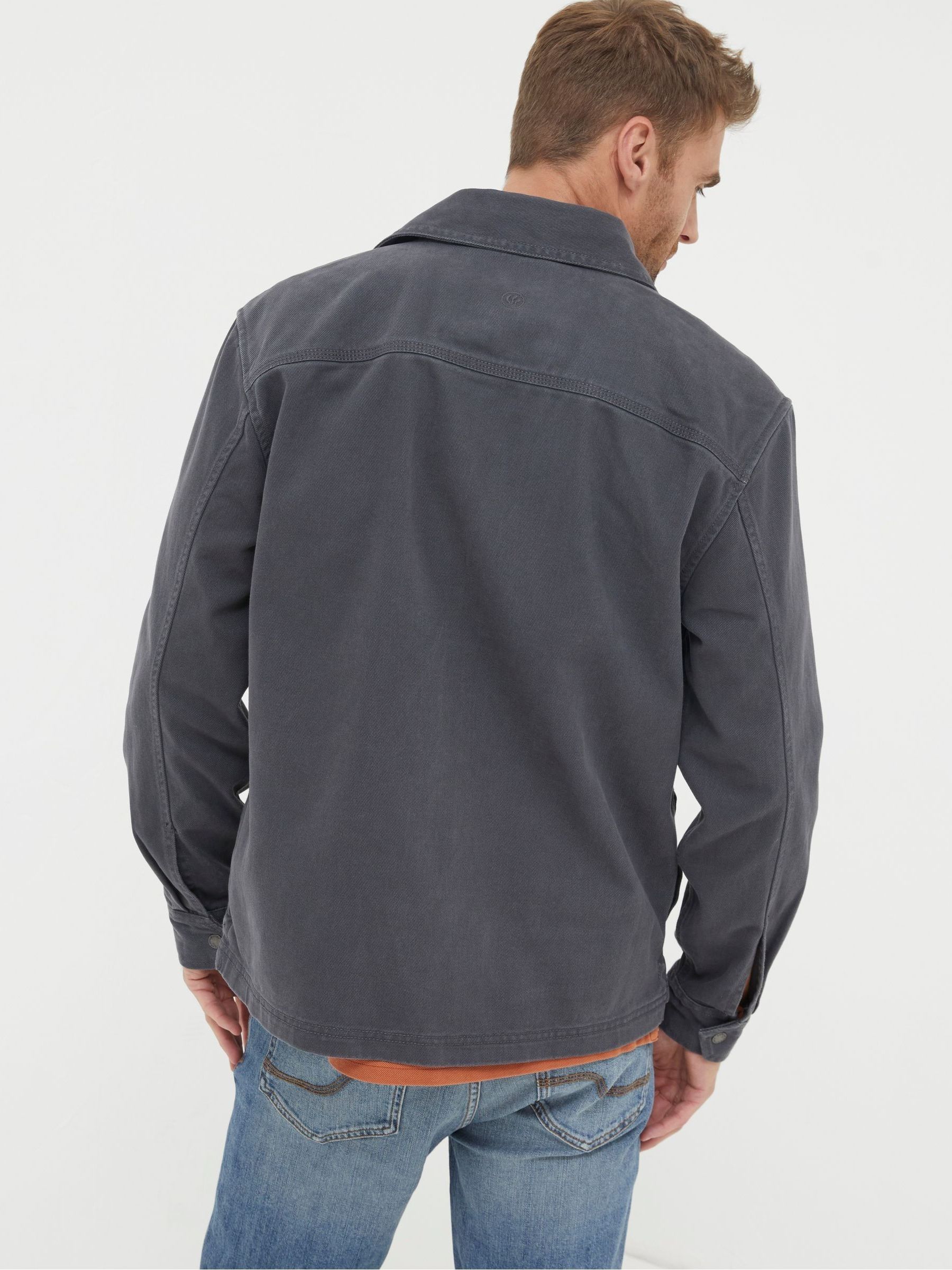 Grey Bowd Zip Front Overshirt - Image 2 of 4
