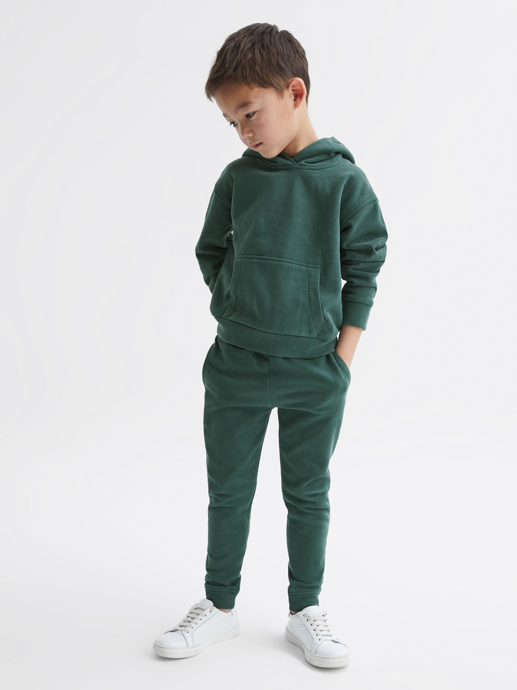 Garment Dye Jersey Joggers in Midnight Green - Image 3 of 7