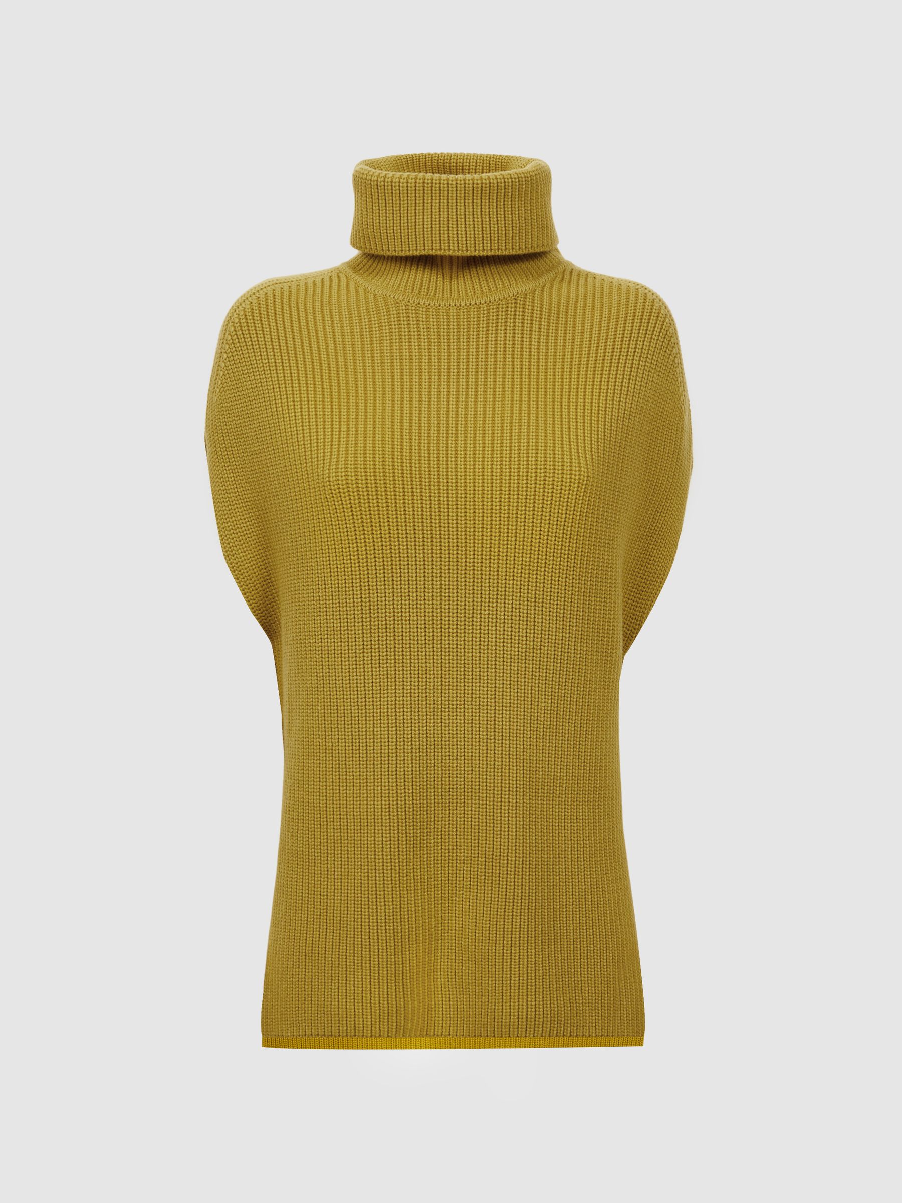 Florere Knitted Roll Neck Top in Lime - Image 2 of 6