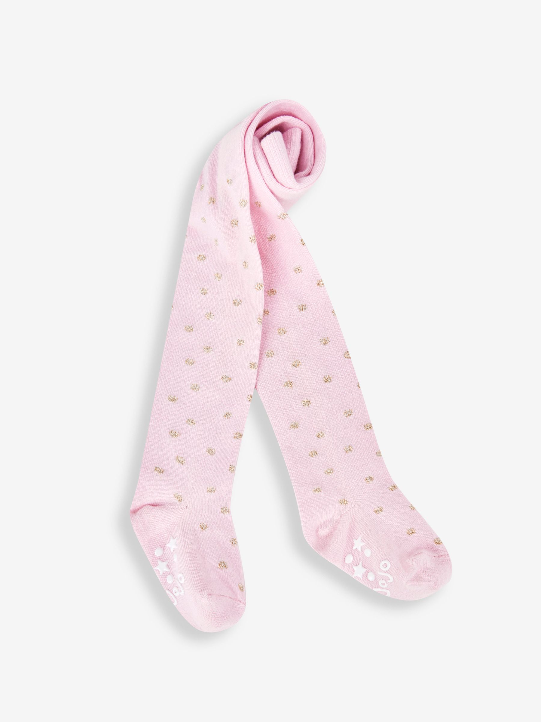 Pink Gold Spot Cotton Rich Spot Tights - Image 1 of 2