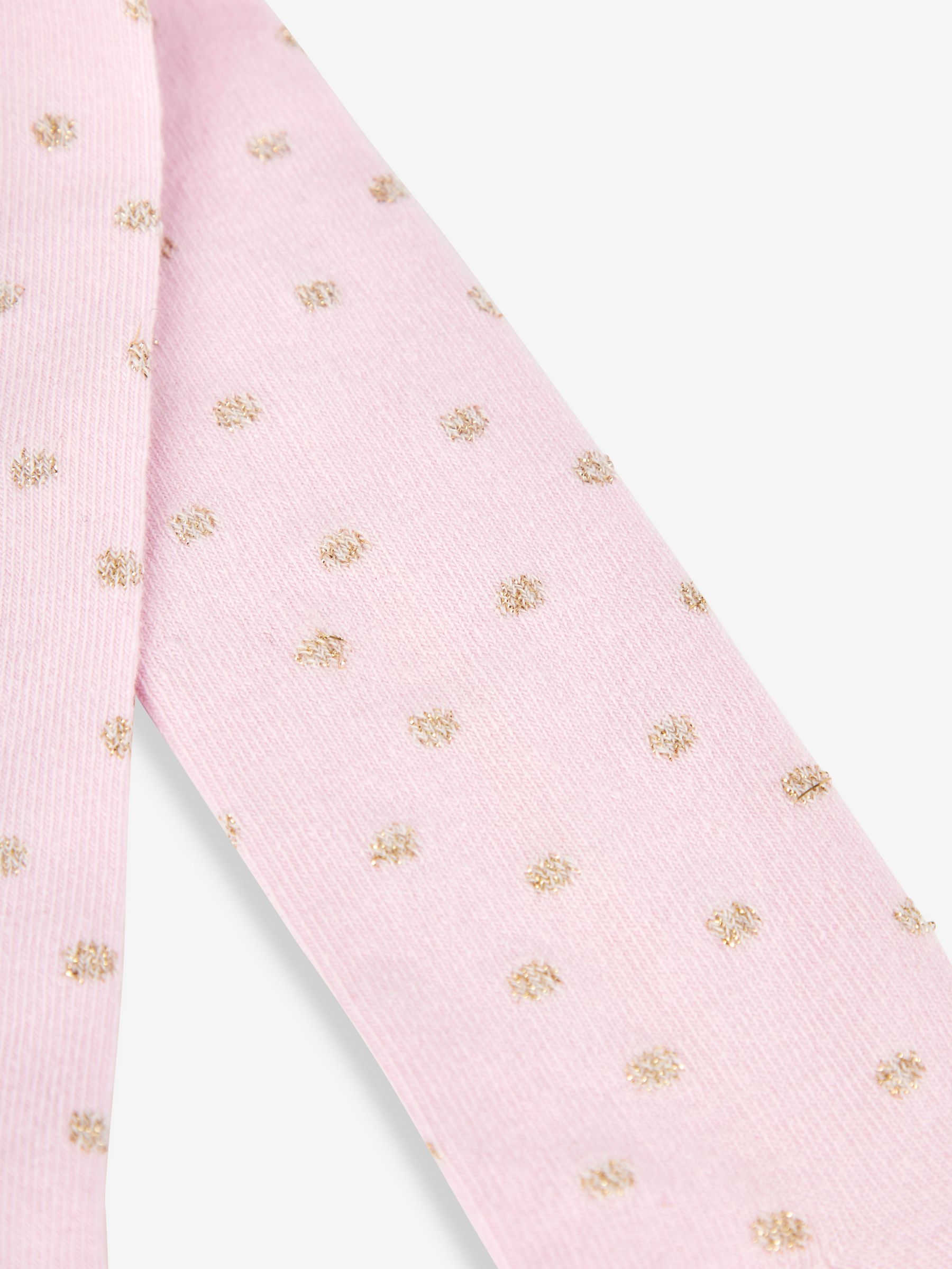 Pink Gold Spot Cotton Rich Spot Tights - Image 2 of 2