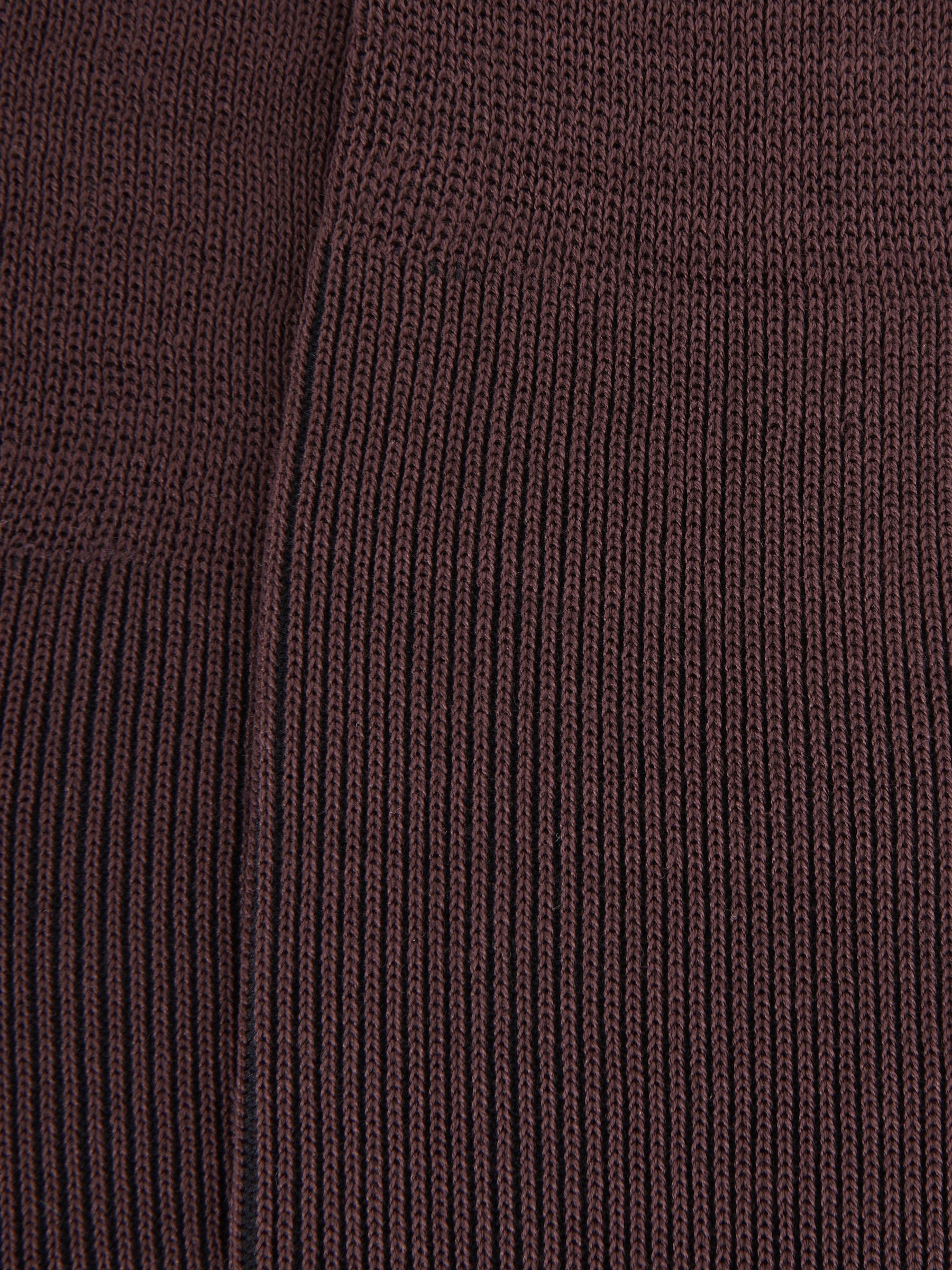 Two Tone Cotton Socks in Bordeaux - Image 3 of 3