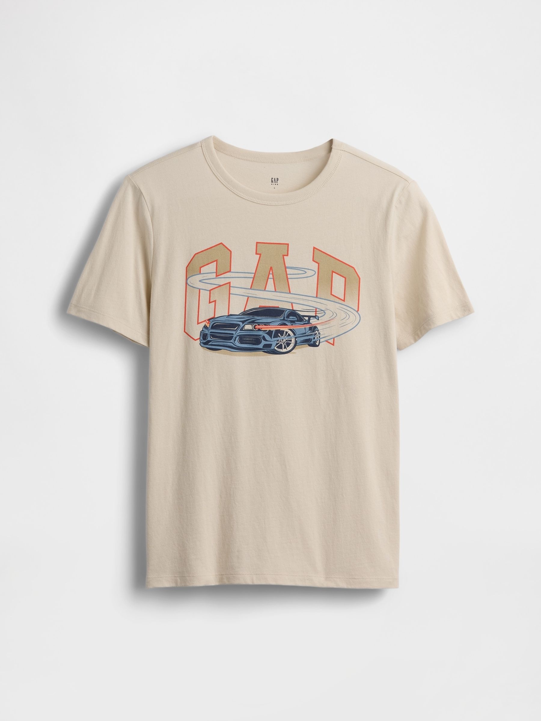 Beige Car Logo T-Shirt - Image 1 of 3