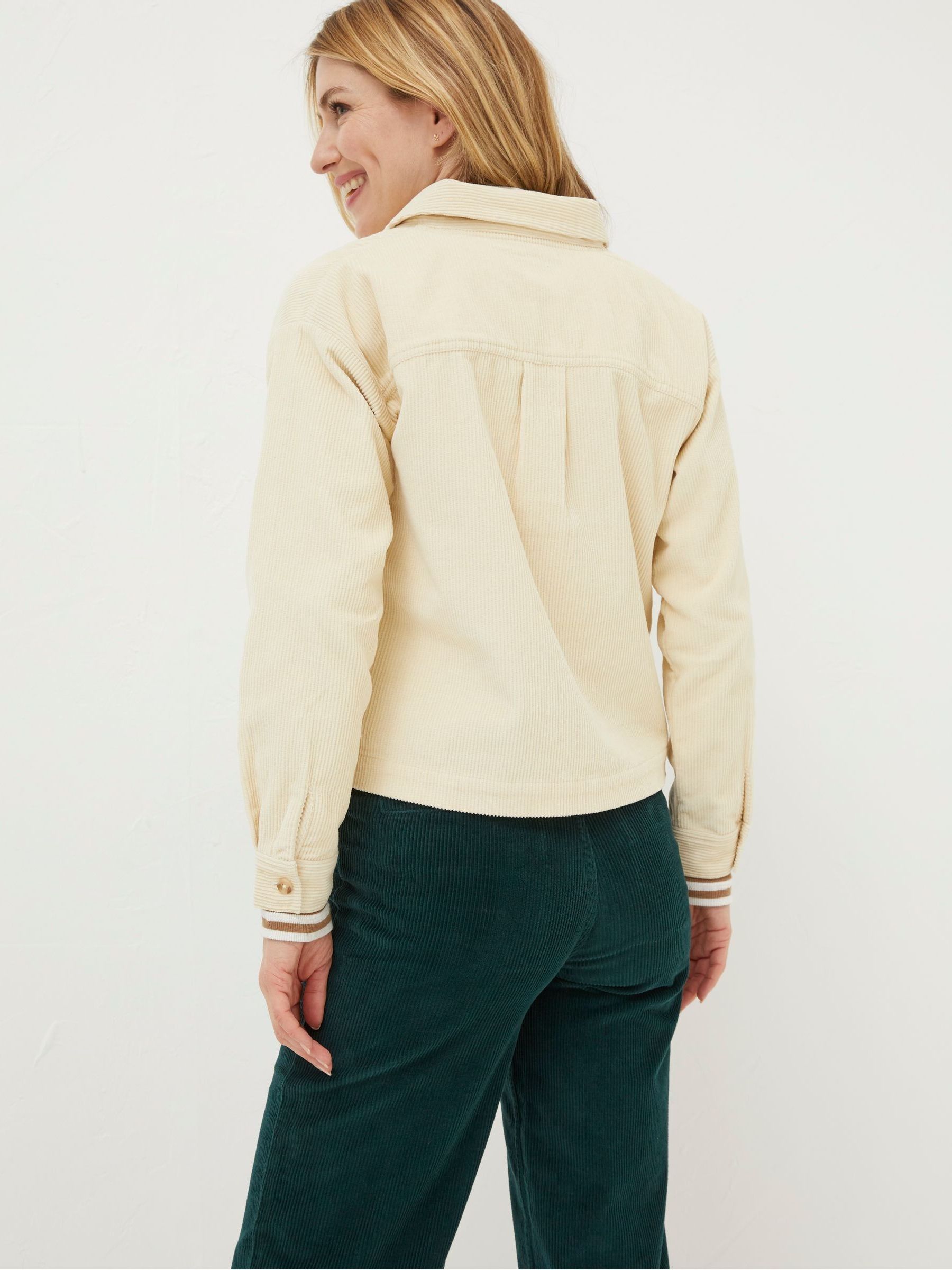 Cream Combe Relaxed Cord Shirt - Image 2 of 4