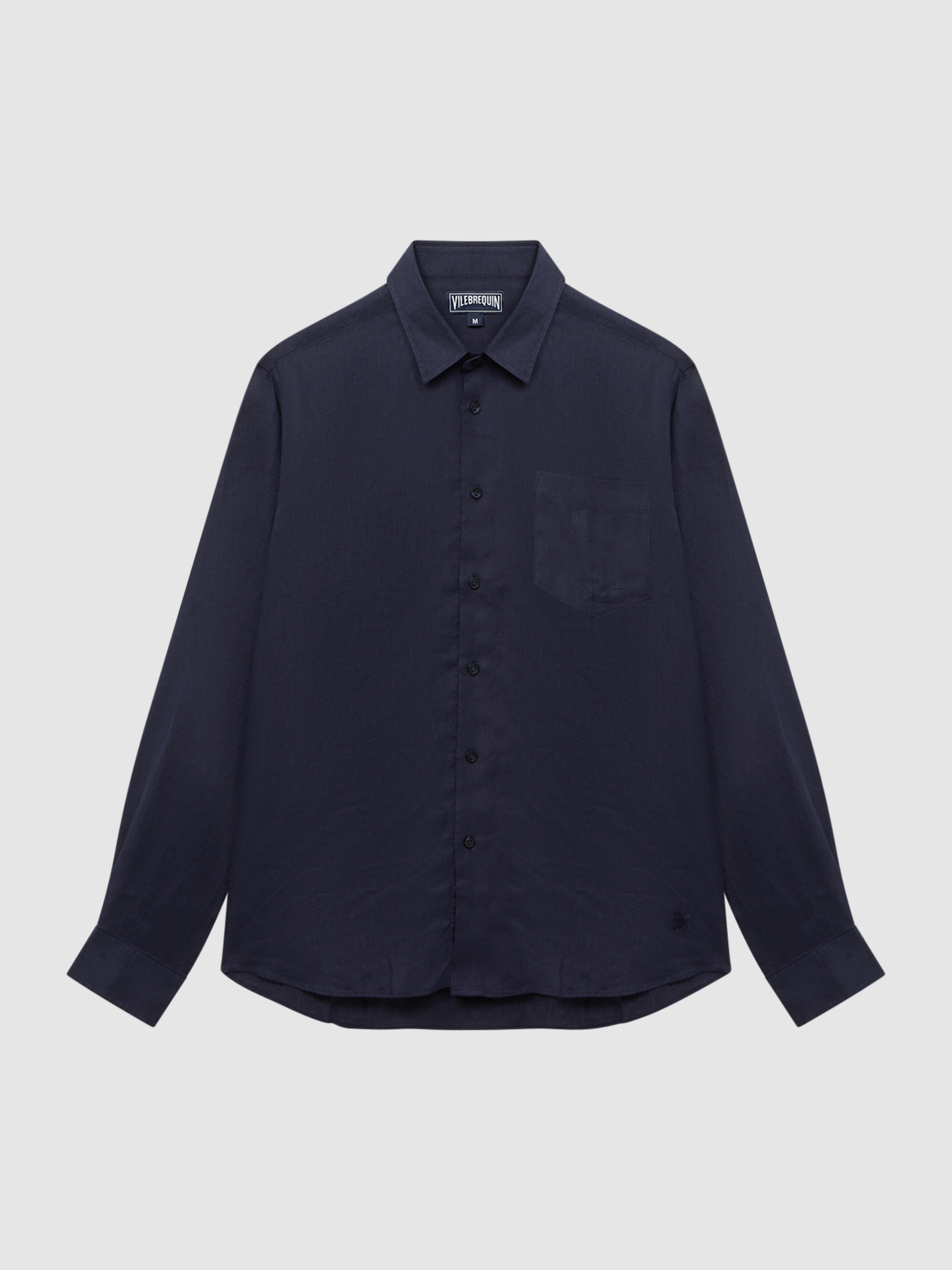 Vilebrequin Linen Shirt in Navy - Image 2 of 5