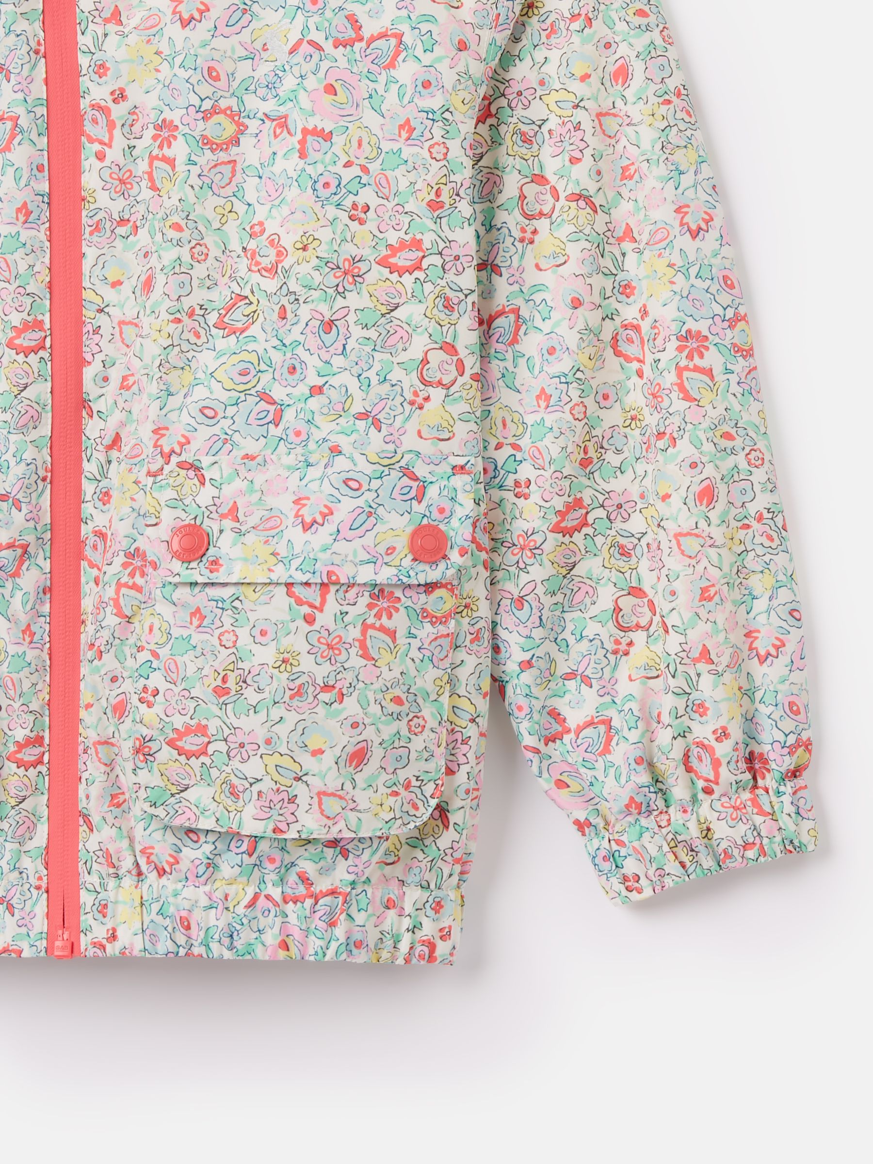 Girls' Windbreaker Multi Floral Waterproof Raincoat - Image 4 of 6