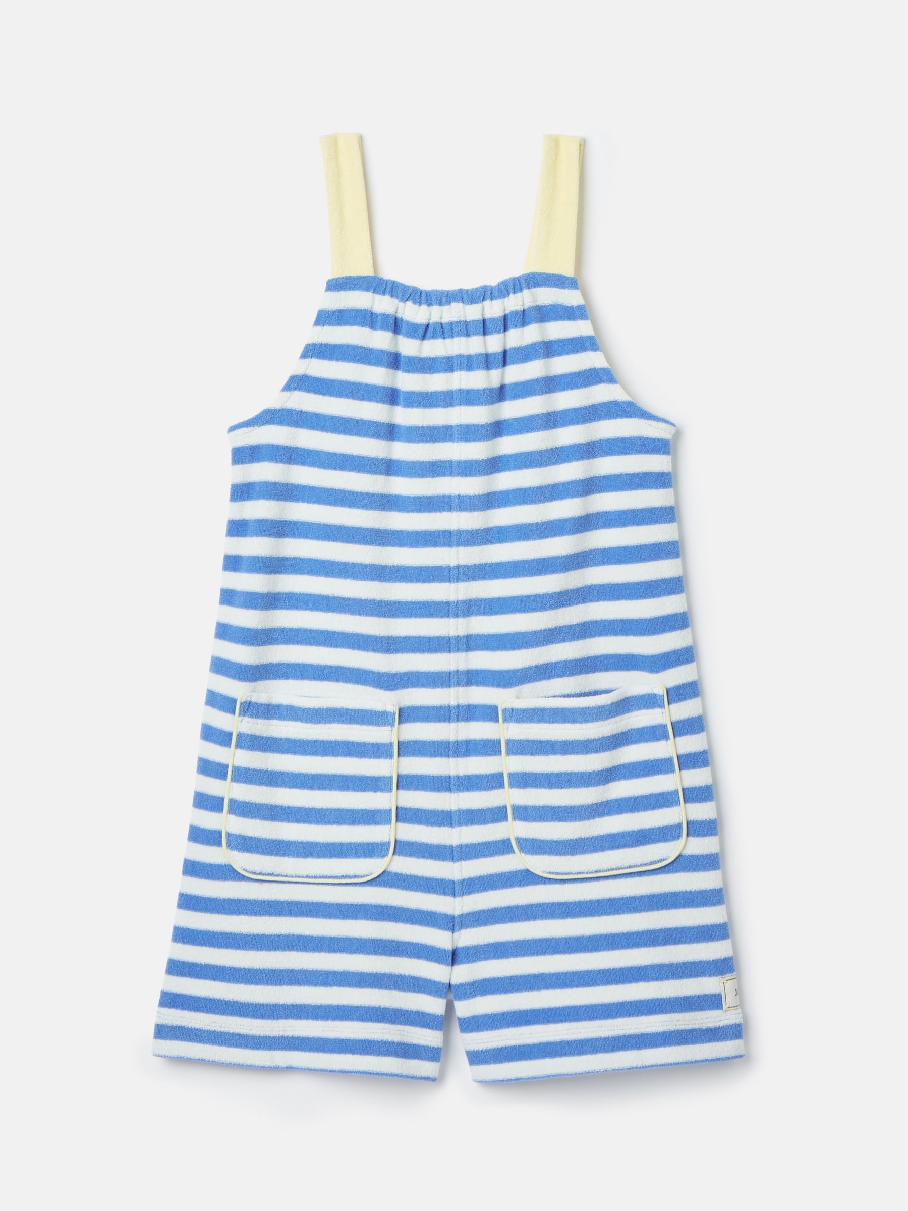 Girls' By The Sea Blue Striped Towelling Playsuit - Image 1 of 5