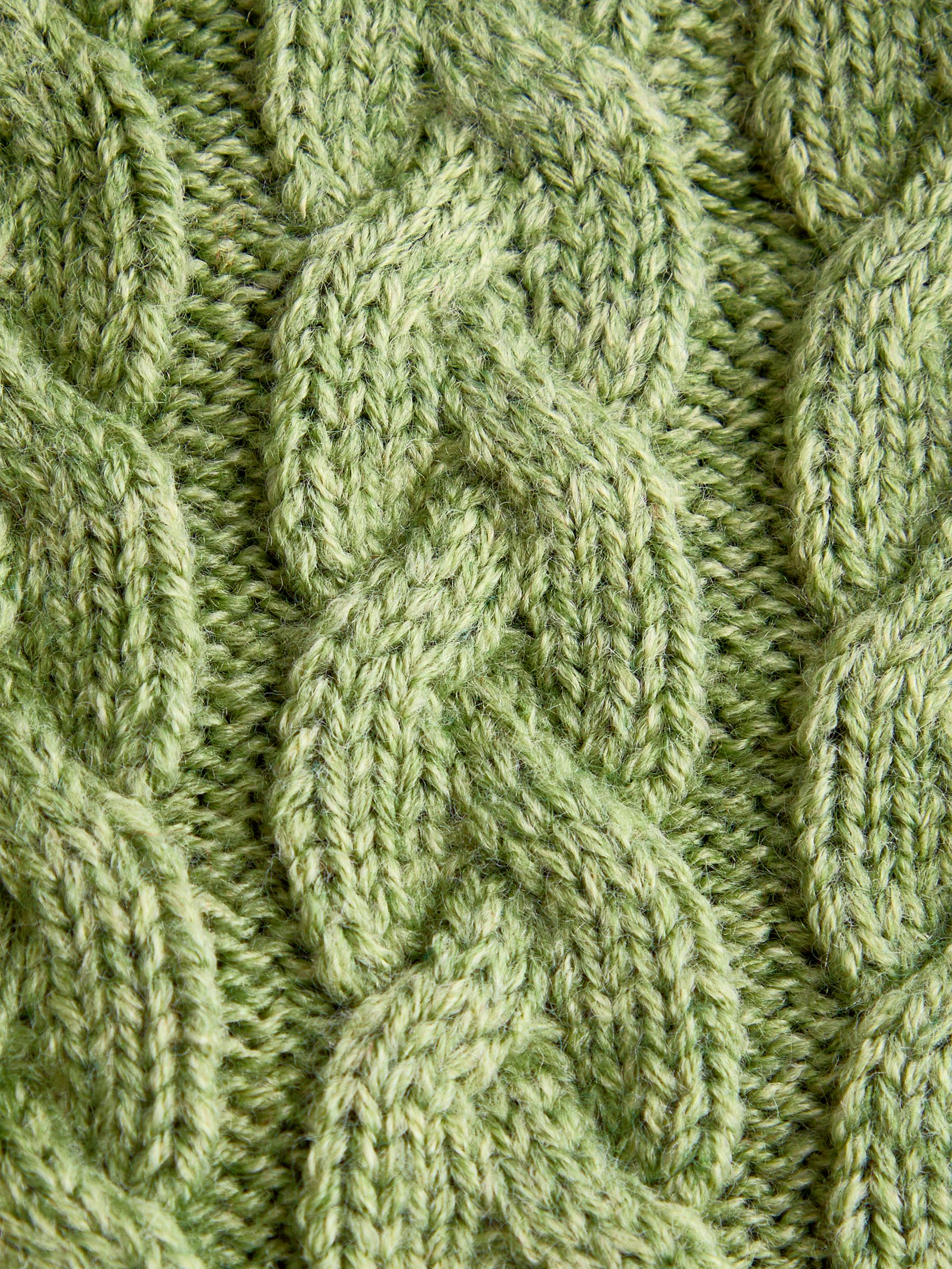 Green Gingham Tractor Knitted Scarf - Image 4 of 4