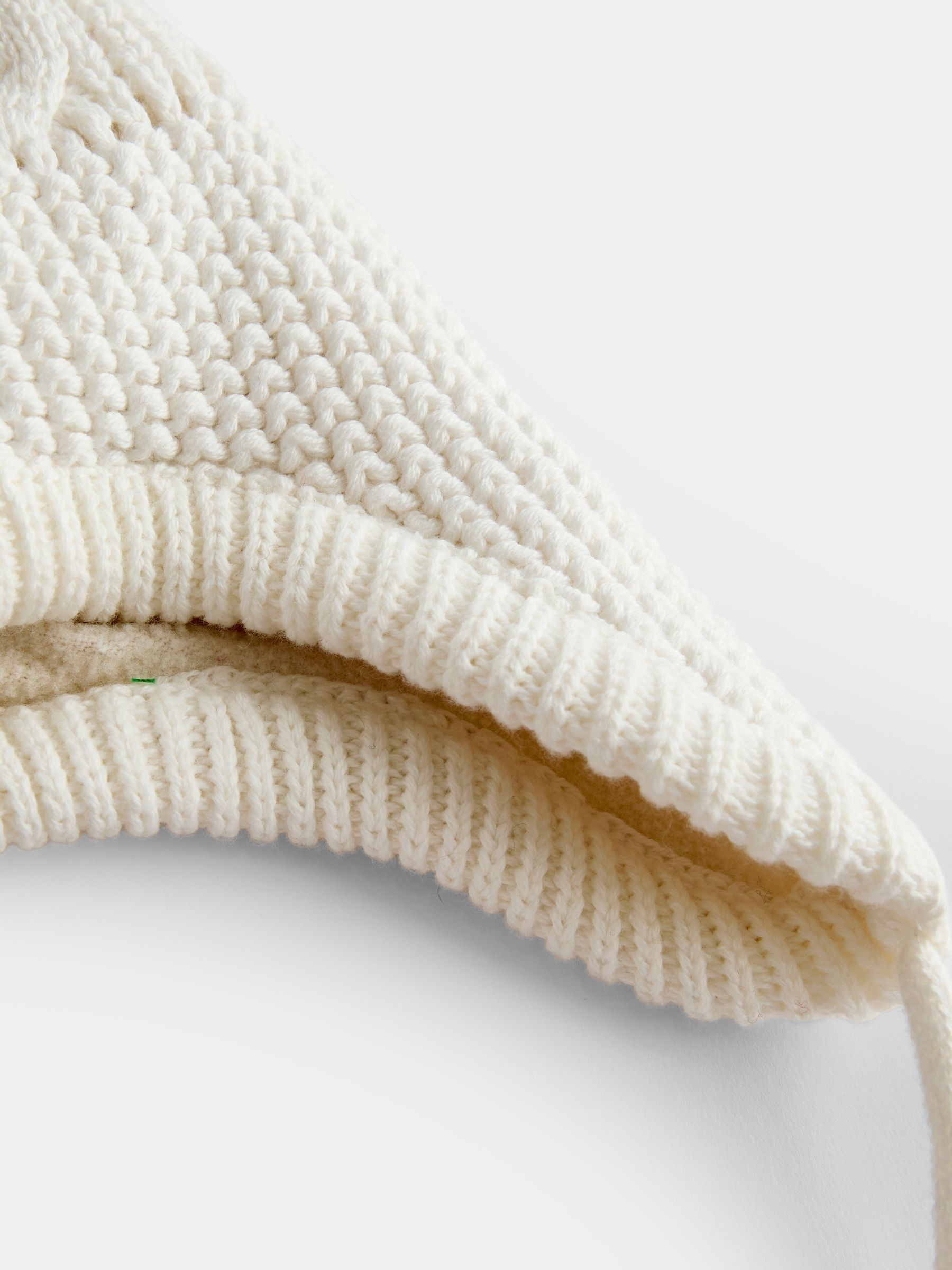 Natural Pom Pom Cable Hat - Image 4 of 4