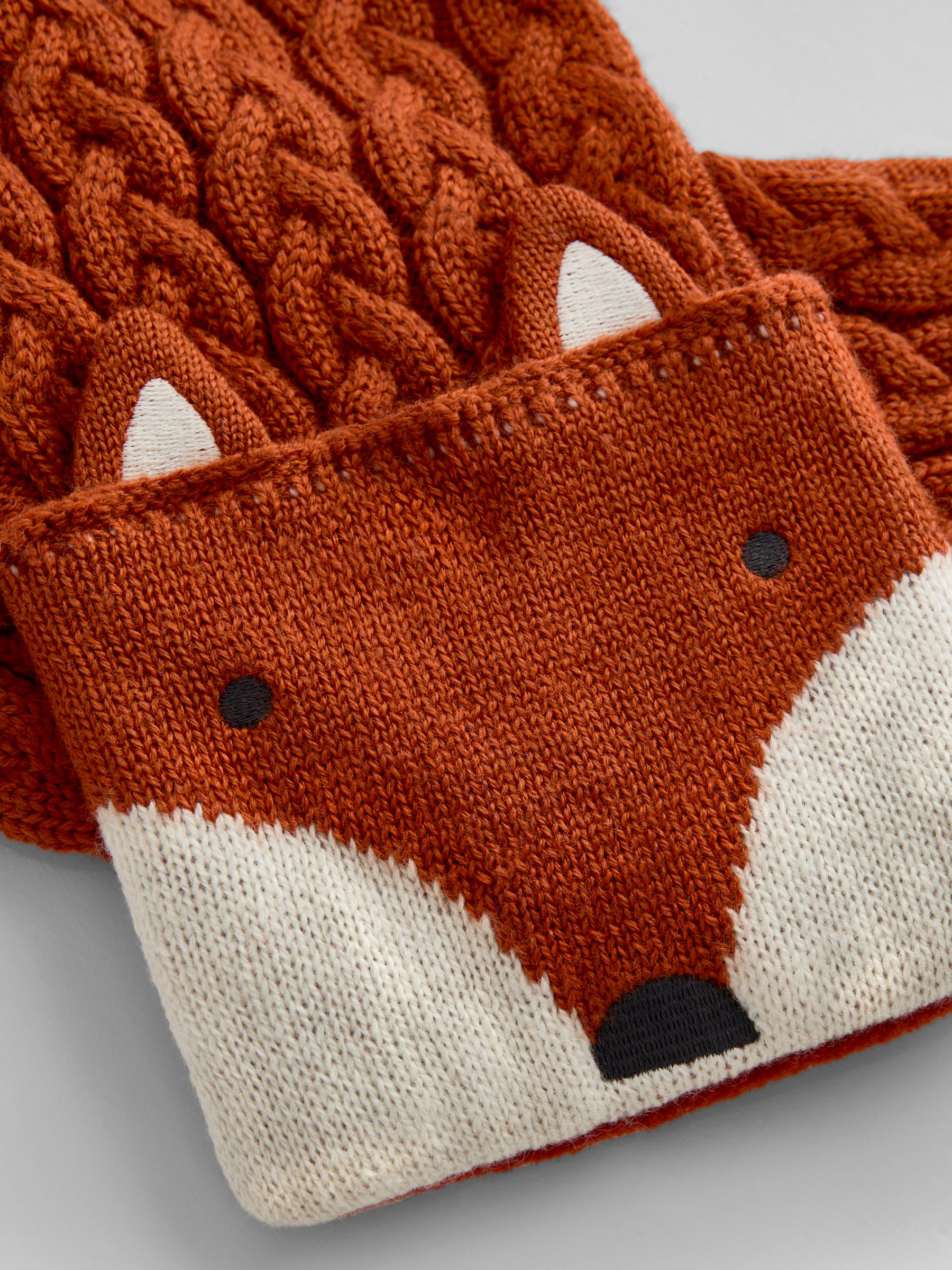Orange Fox Knitted Scarf - Image 3 of 4