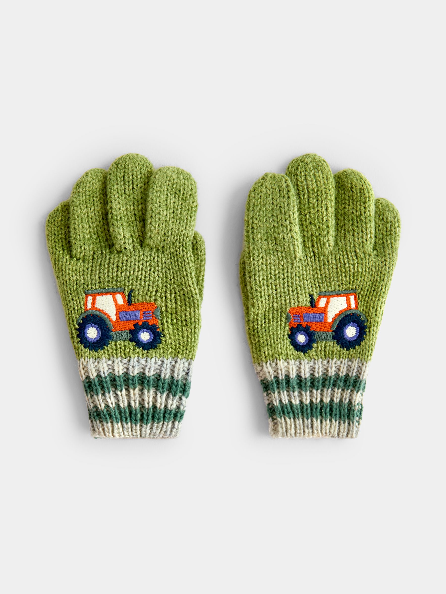 Green Tractor Knitted Gloves - Image 1 of 4