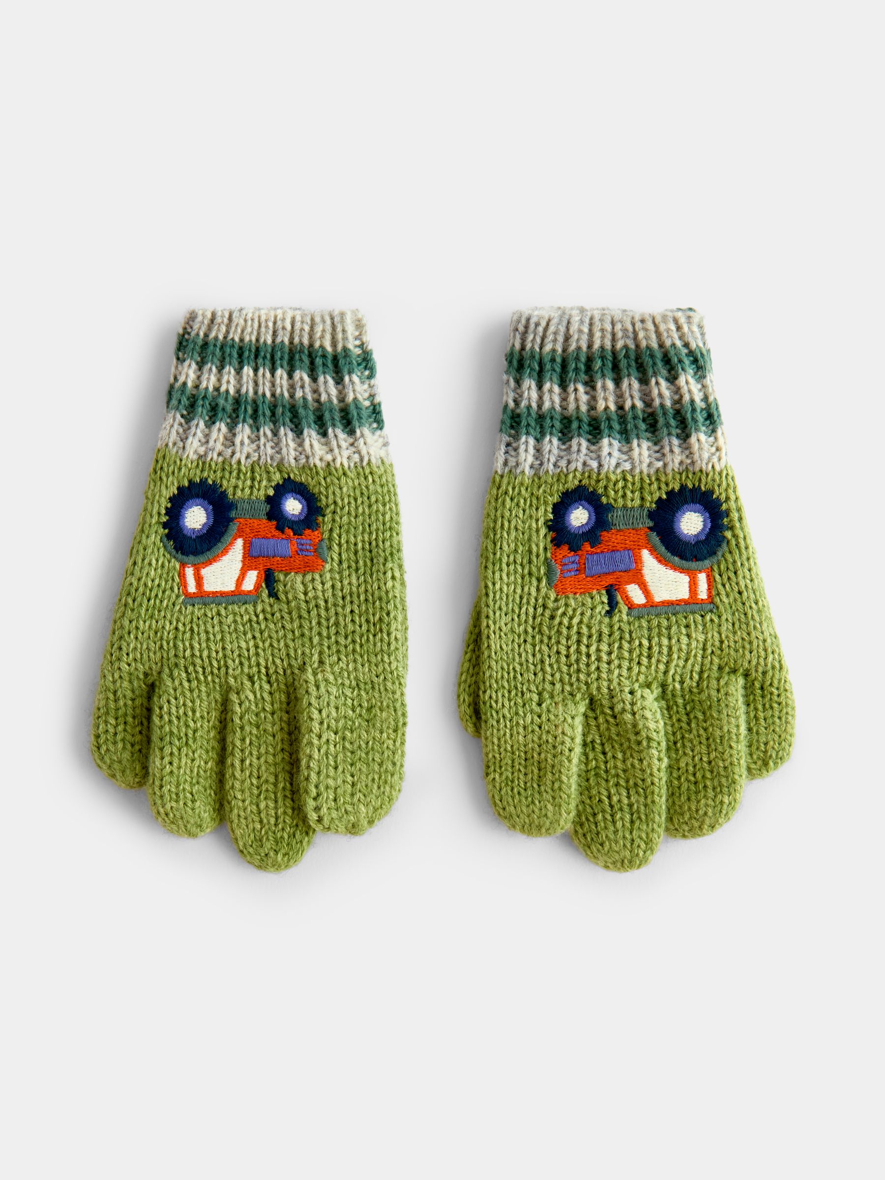 Green Tractor Knitted Gloves - Image 2 of 4
