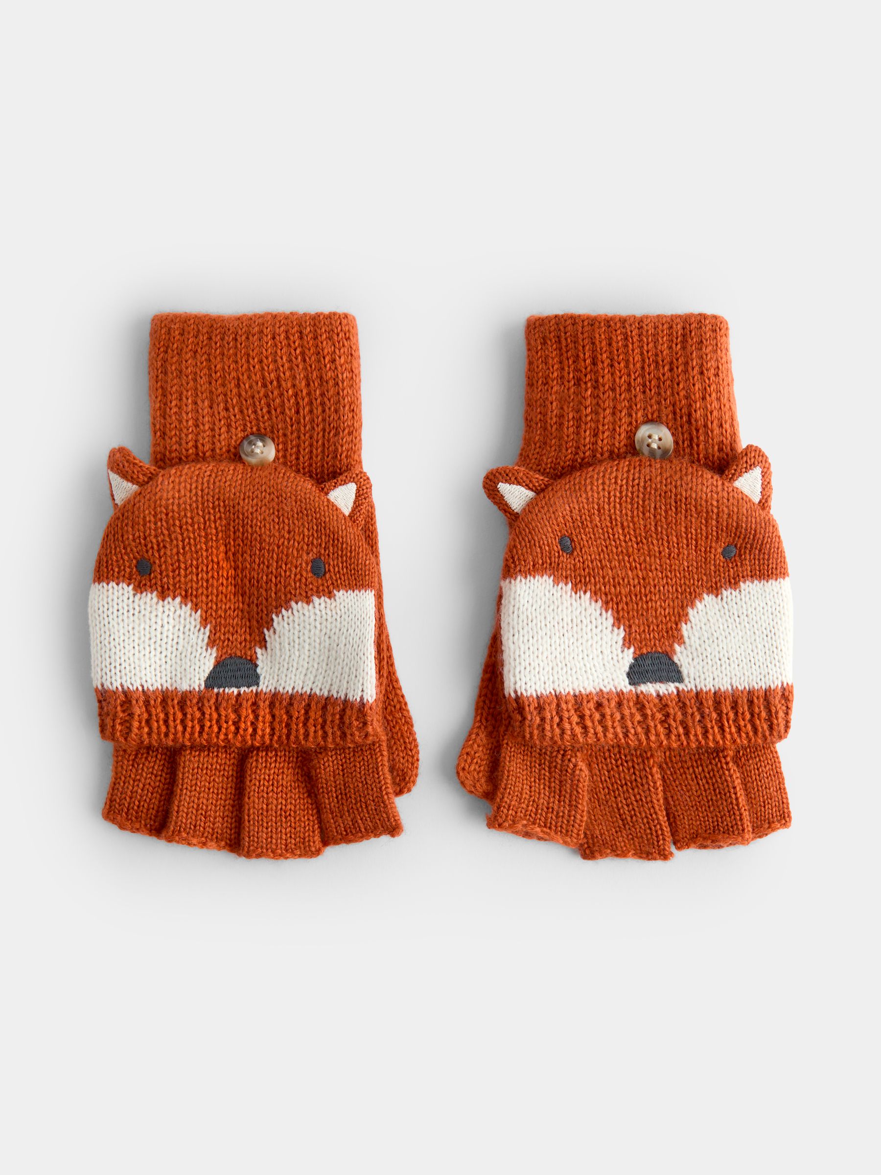 Orange Fox Convertible Mittens - Image 1 of 5 Orange Fox Convertible Mittens - Image 1 of 5
