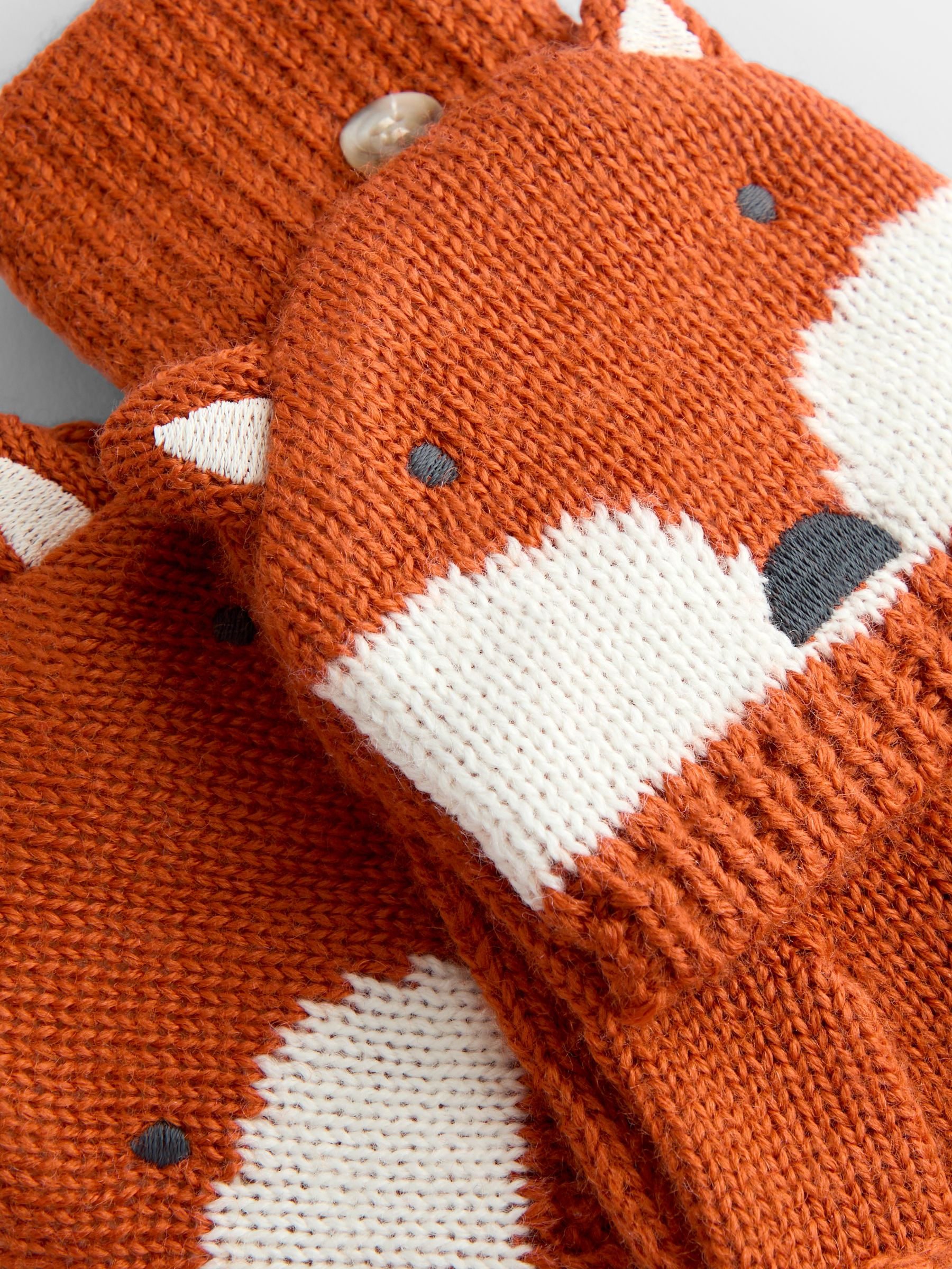 Orange Fox Convertible Mittens - Image 5 of 5