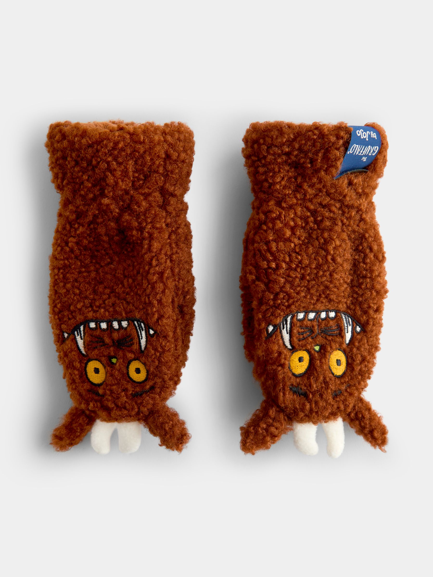 Brown The Gruffalo Borg Mittens - Image 2 of 4