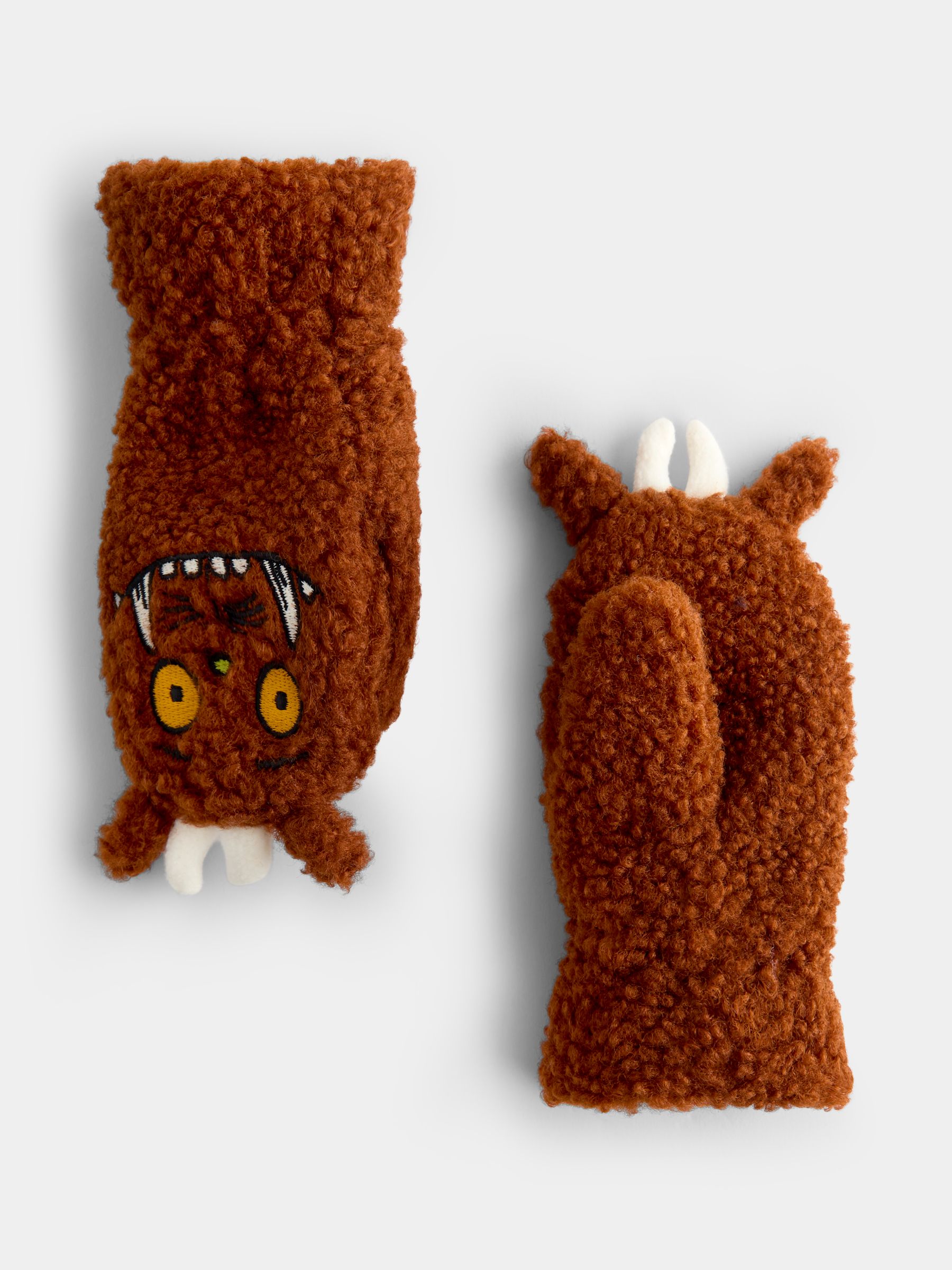 Brown The Gruffalo Borg Mittens - Image 3 of 4
