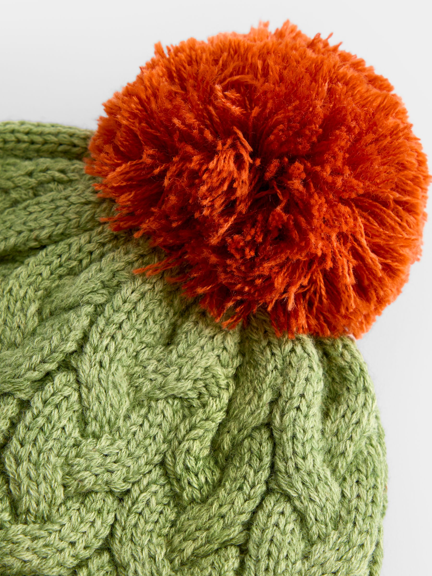 Green Tractor Cable Knit Hat - Image 4 of 4