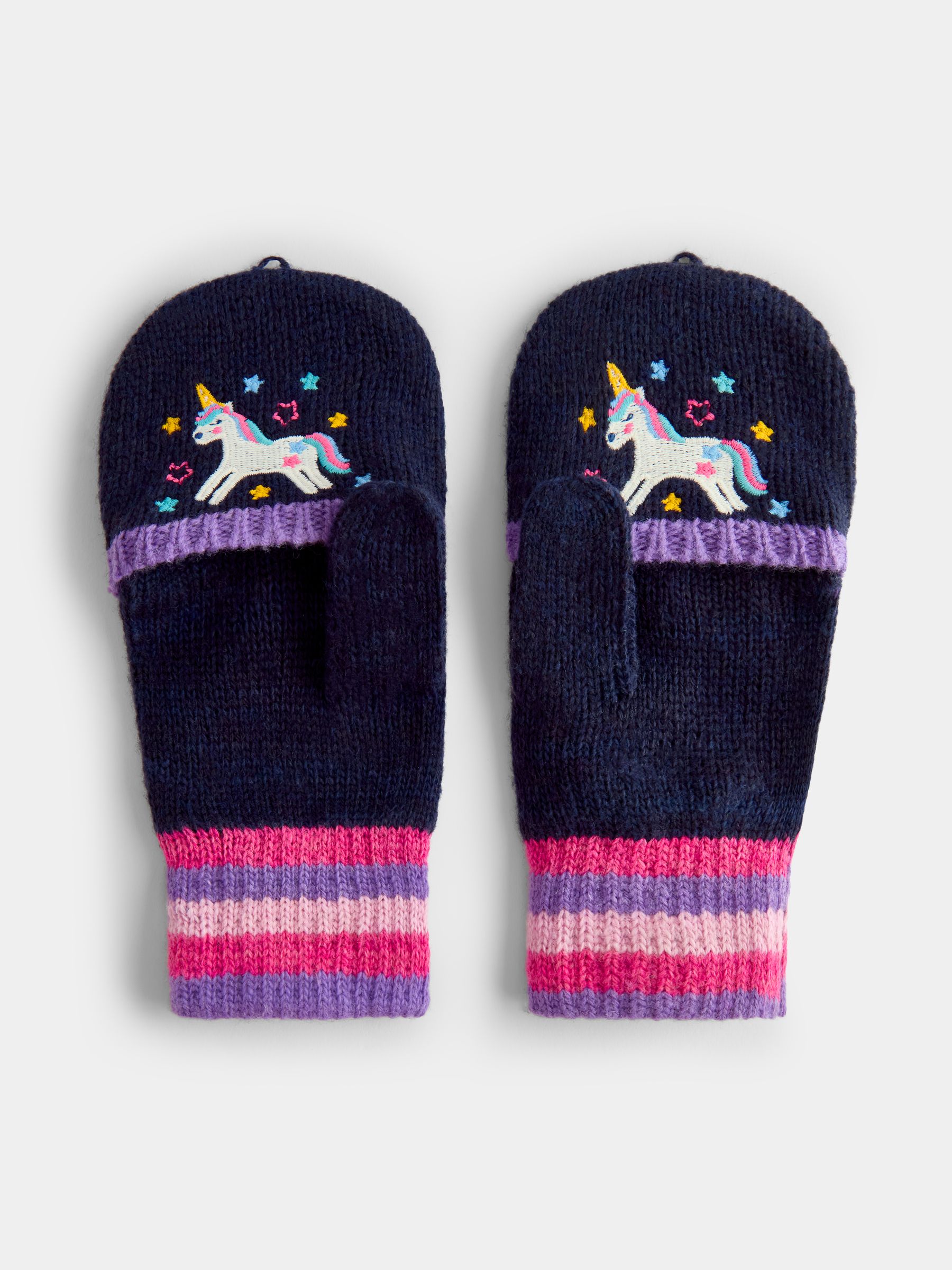 Navy Unicorn Embroidered Gloves - Image 2 of 5