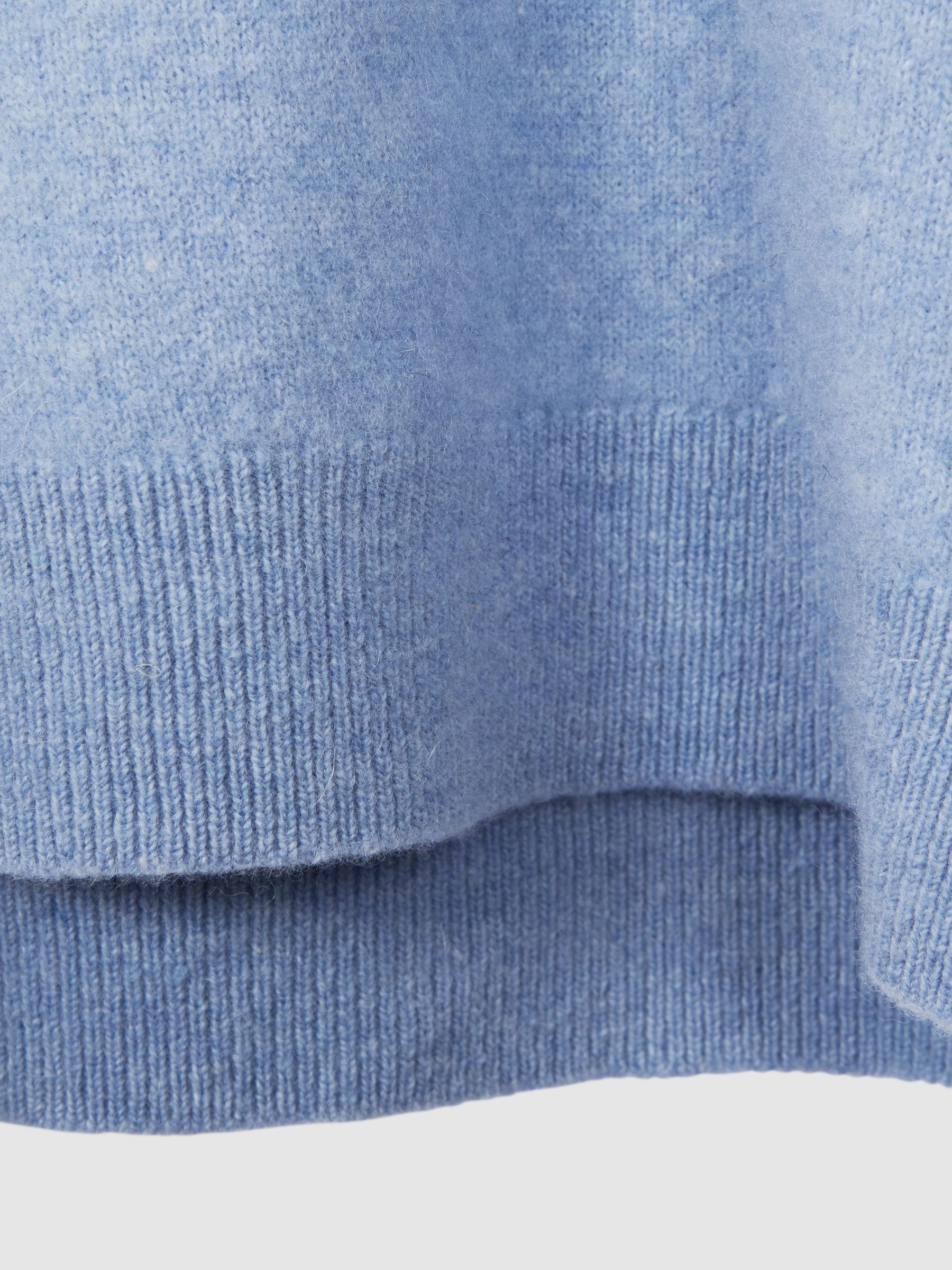 Junior Merino Crew Neck Jumper in Soft Blue - Image 6 of 6