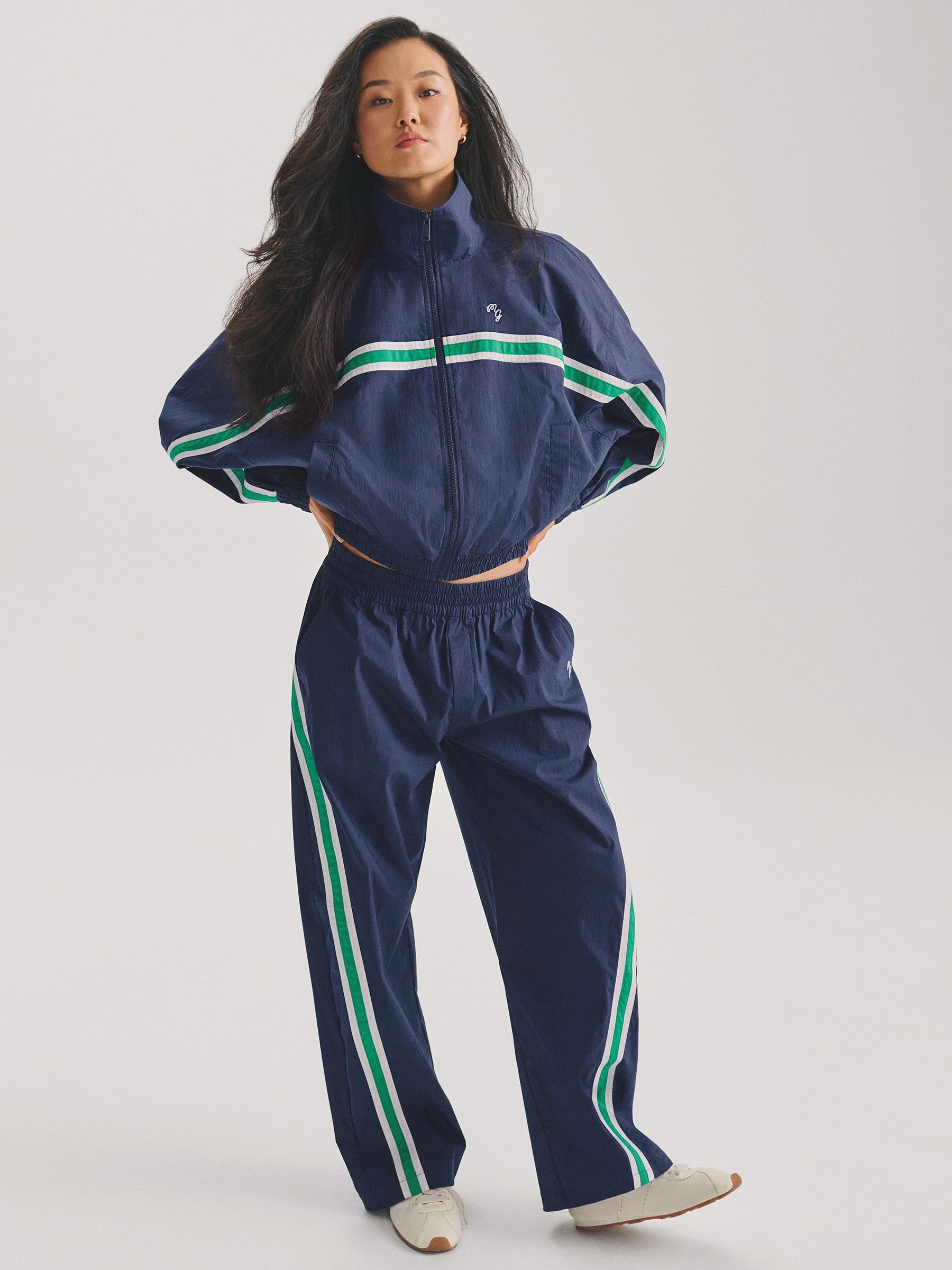 Gap x Malbon Navy Textured Poplin Windbreaker - Image 6 of 11