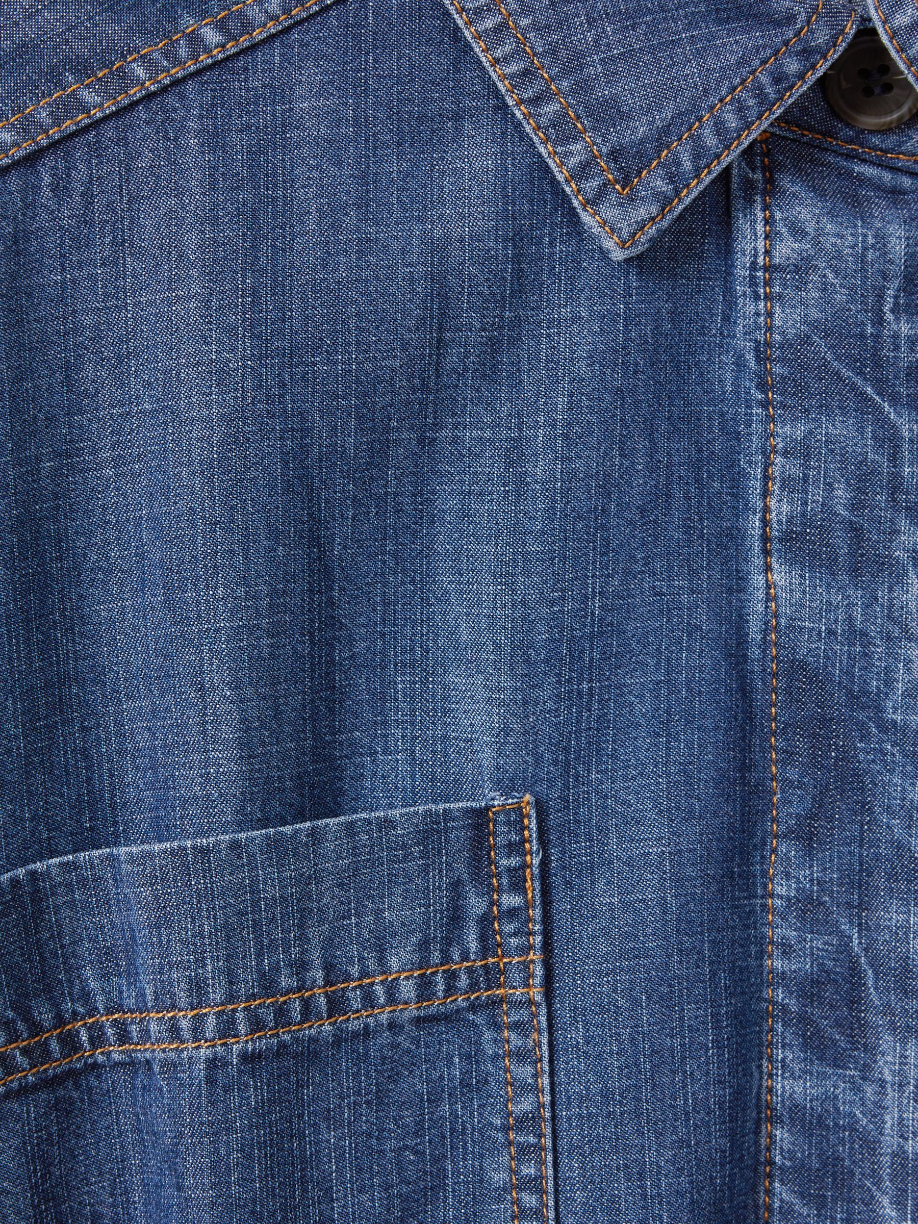 Denim Belted Playsuit in Indigo - Image 5 of 5